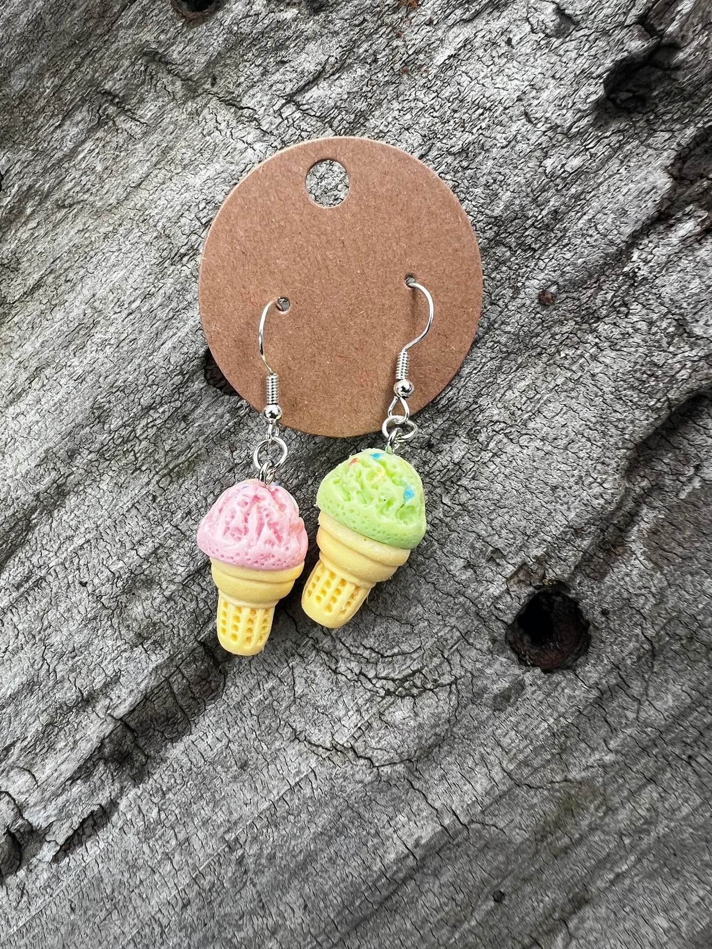 Ice Cream Cone Dangly Earrings