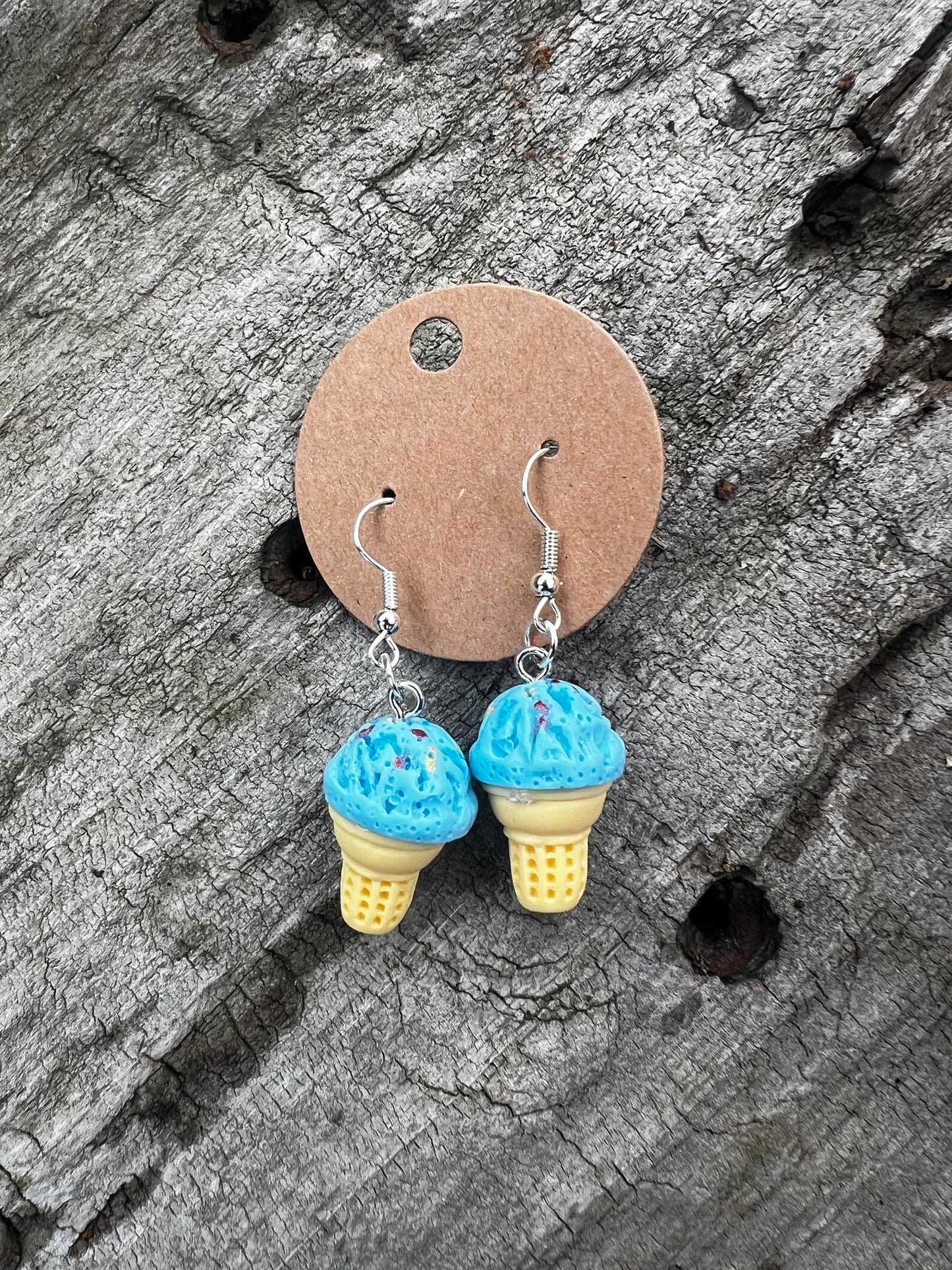 Ice Cream Cone Dangly Earrings