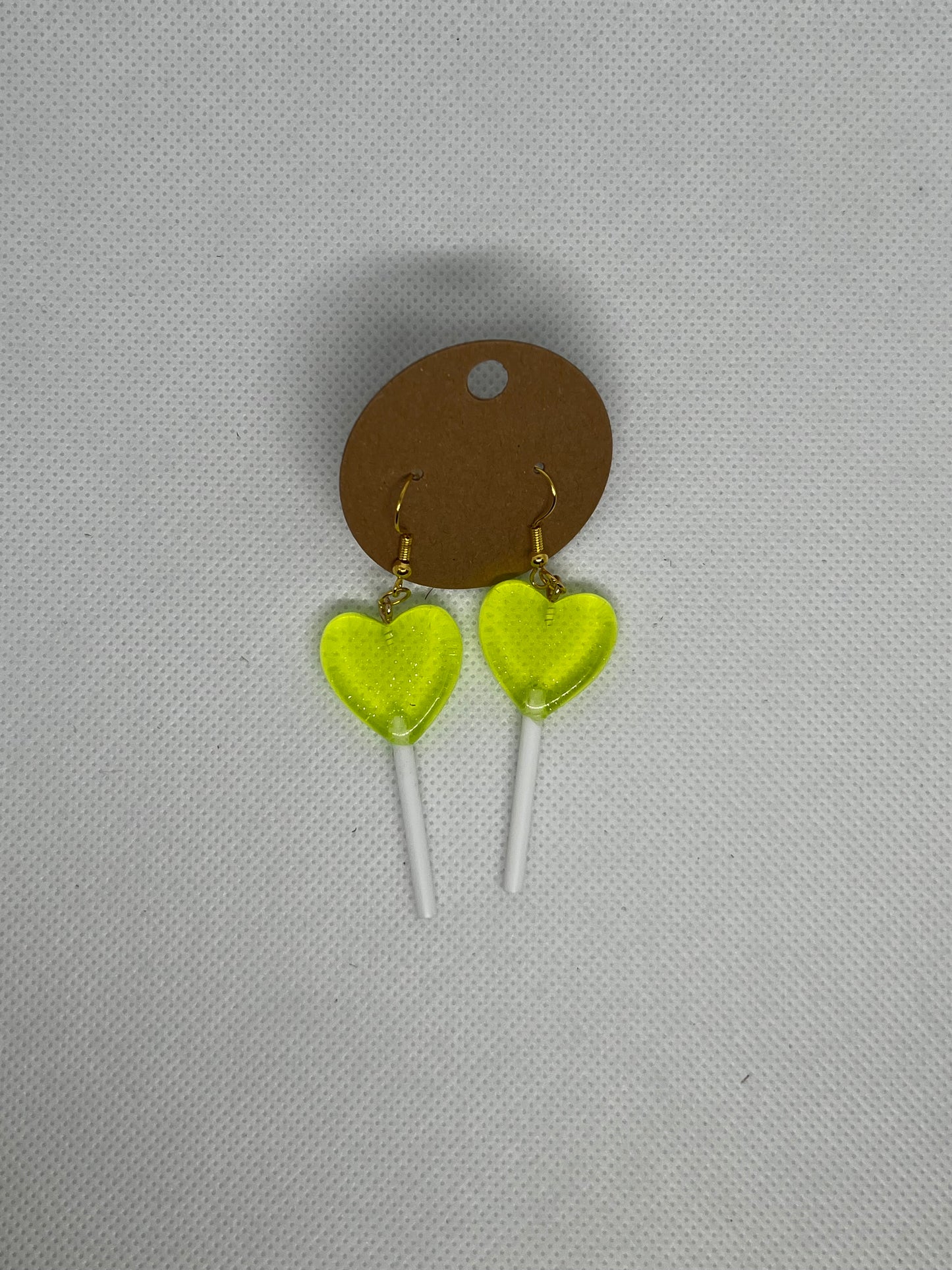 Heart Lollipop Dangly Earrings