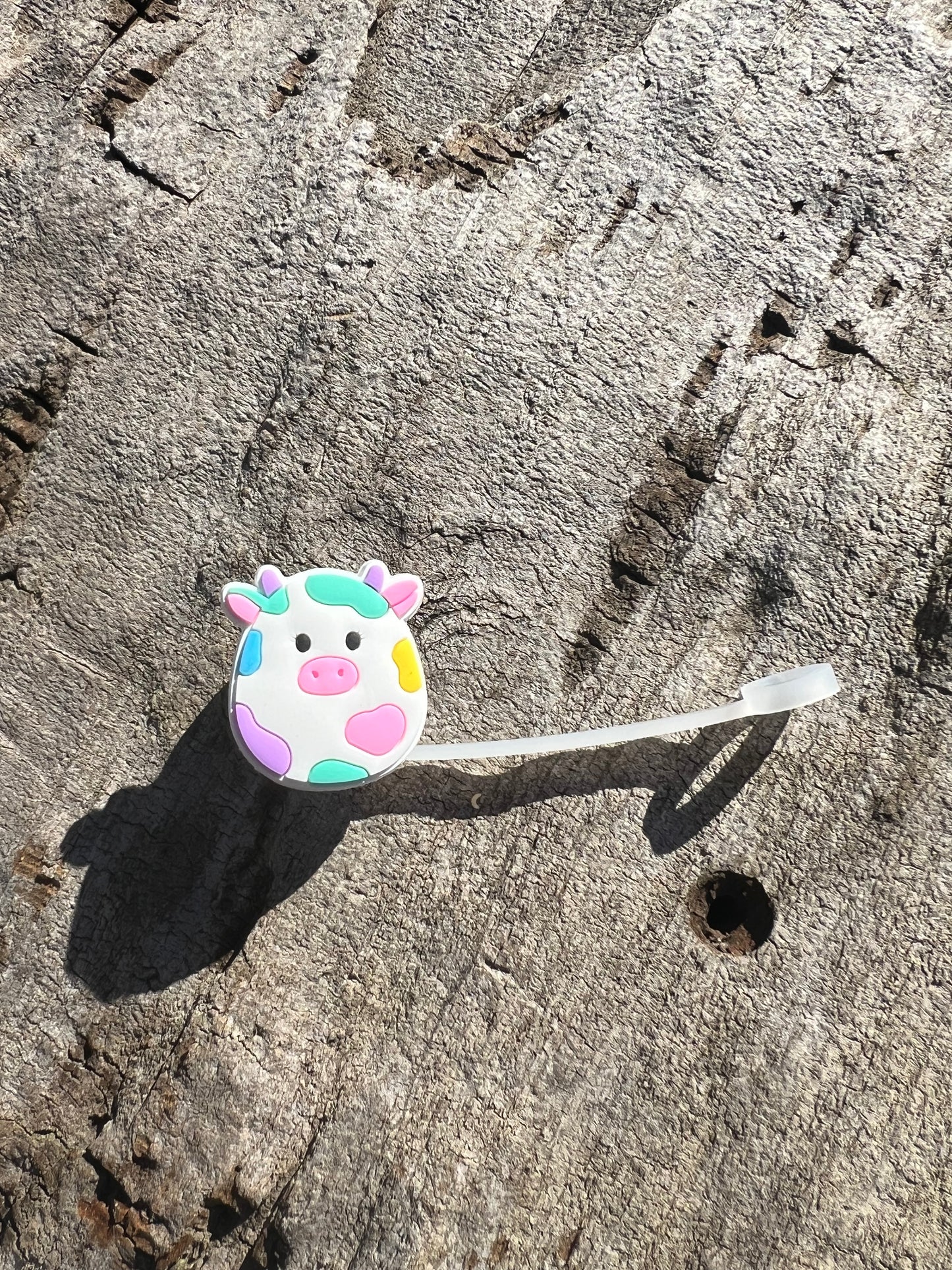 Fluffy Cow Straw Toppers