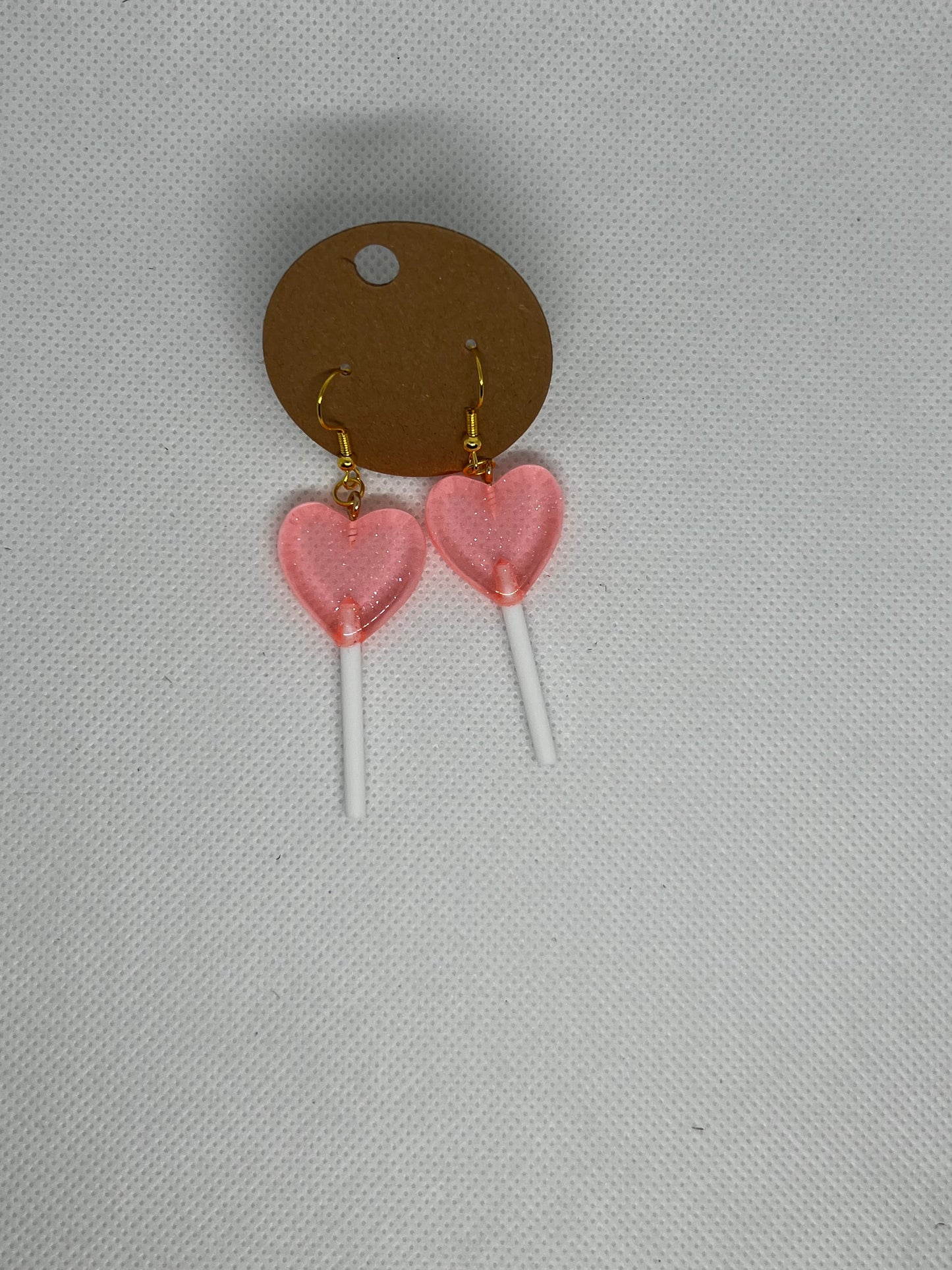 Heart Lollipop Dangly Earrings