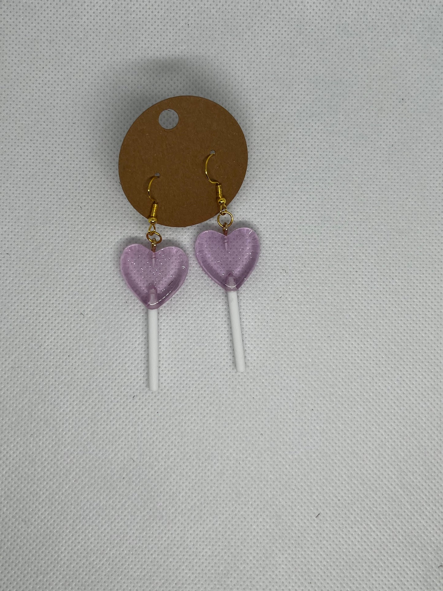 Heart Lollipop Dangly Earrings