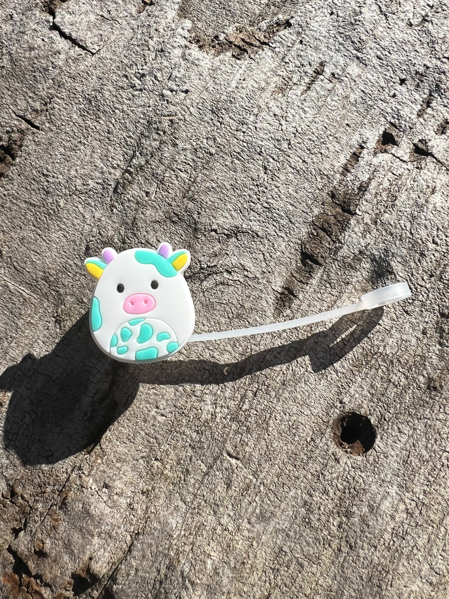 Fluffy Cow Straw Toppers