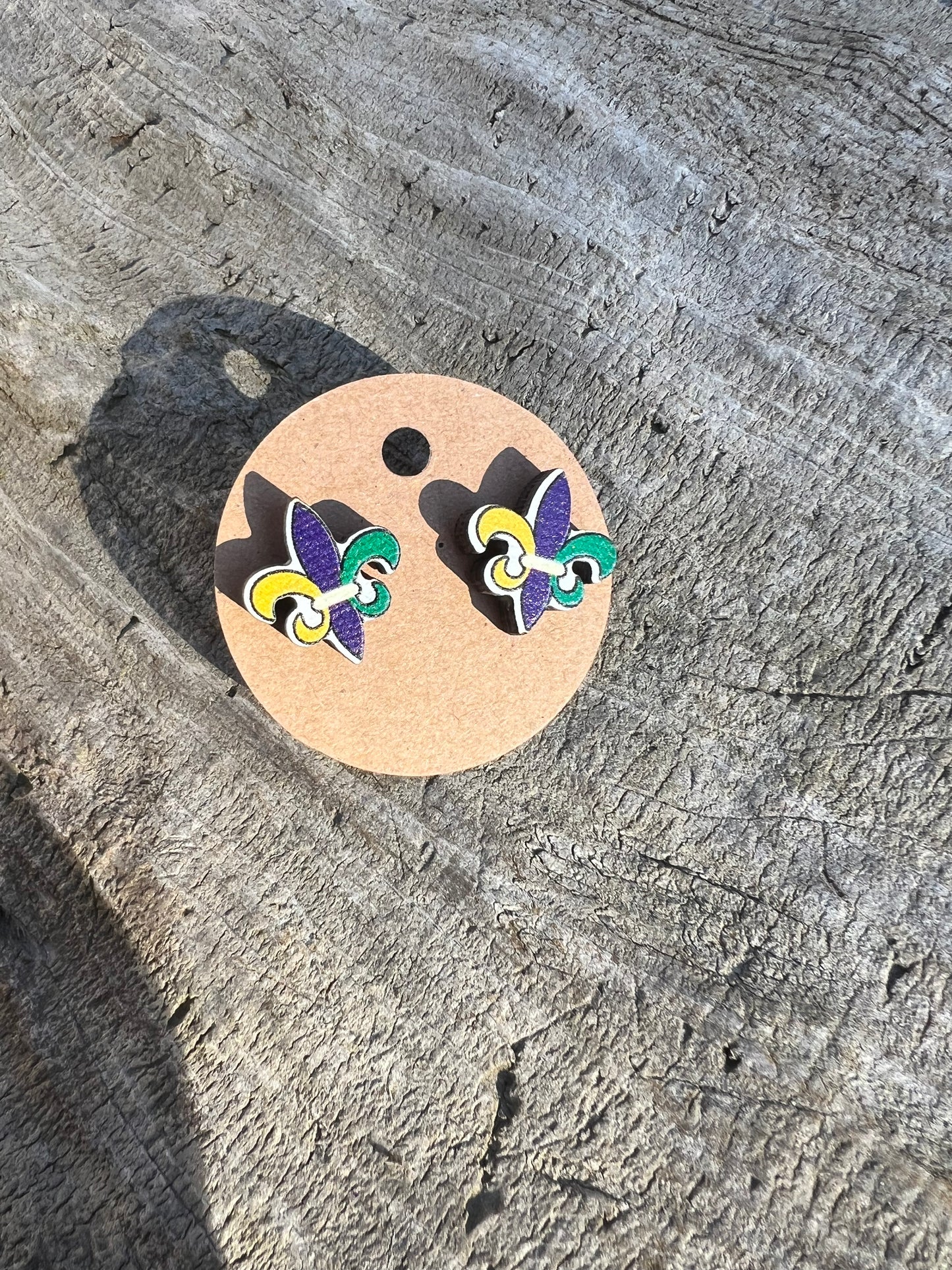 Mardi Gras Stud Earrings