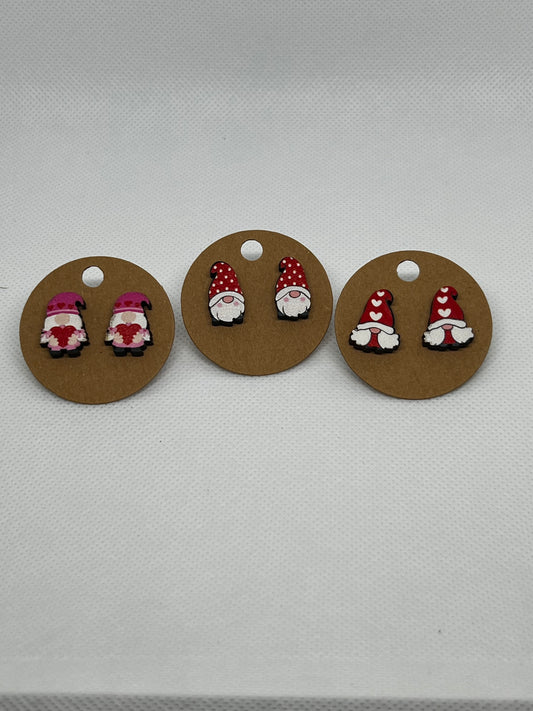 Valentine’s Gnome Stud Earrings