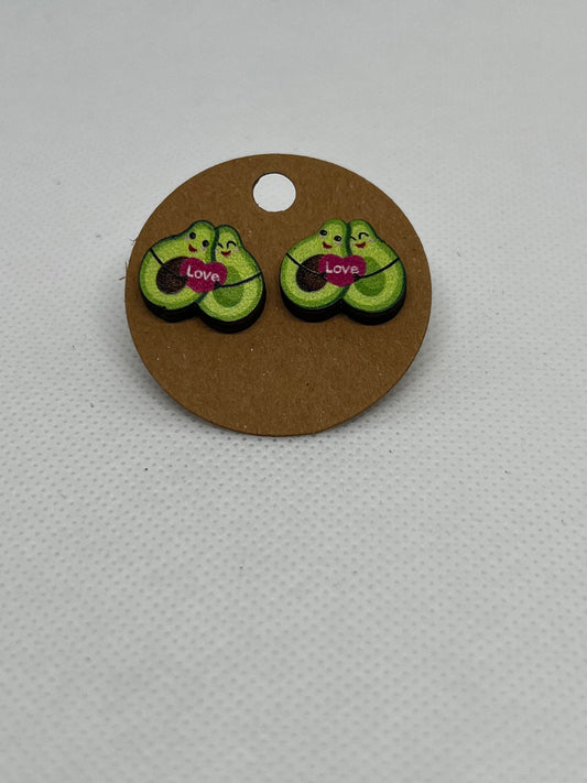 Valentine’s Avocado Stud Earrings