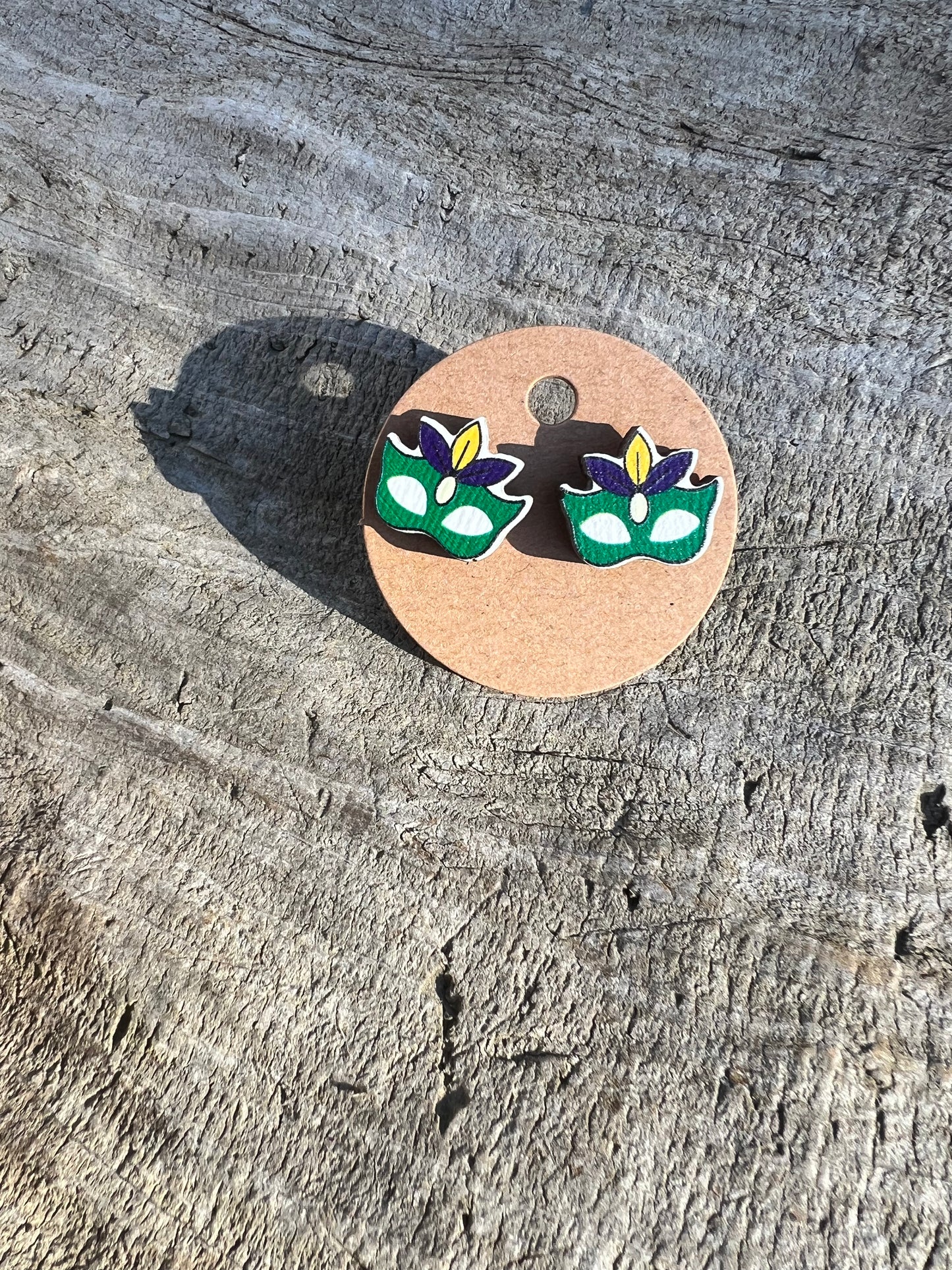 Mardi Gras Stud Earrings