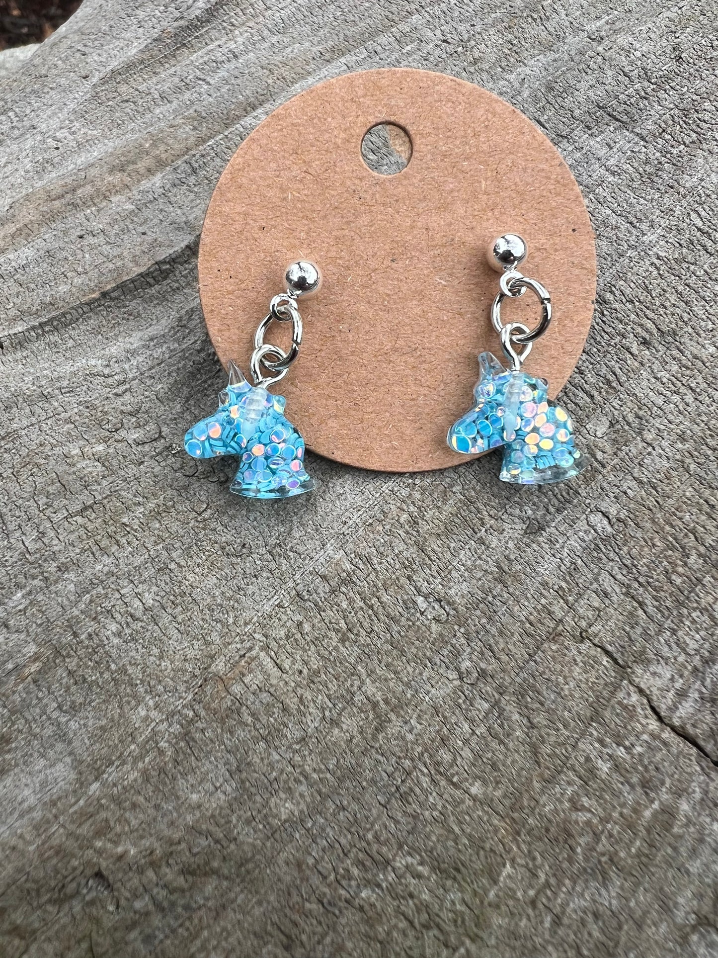 Small Dangly Unicorn Earrings