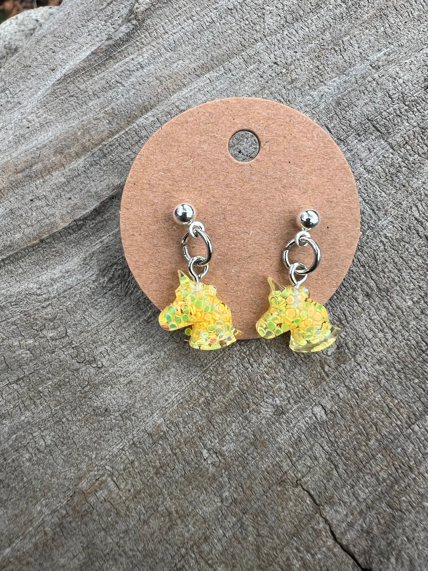 Small Dangly Unicorn Earrings