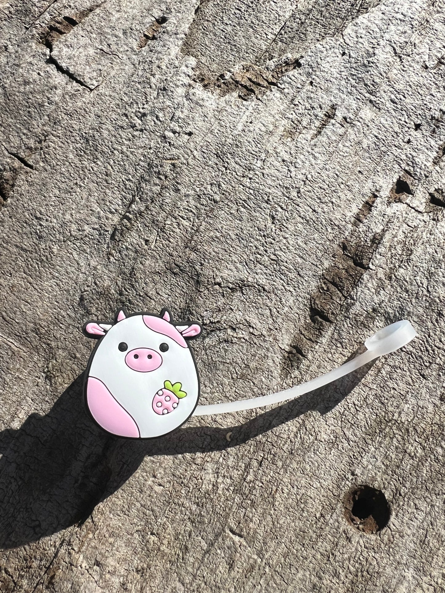 Fluffy Cow Straw Toppers