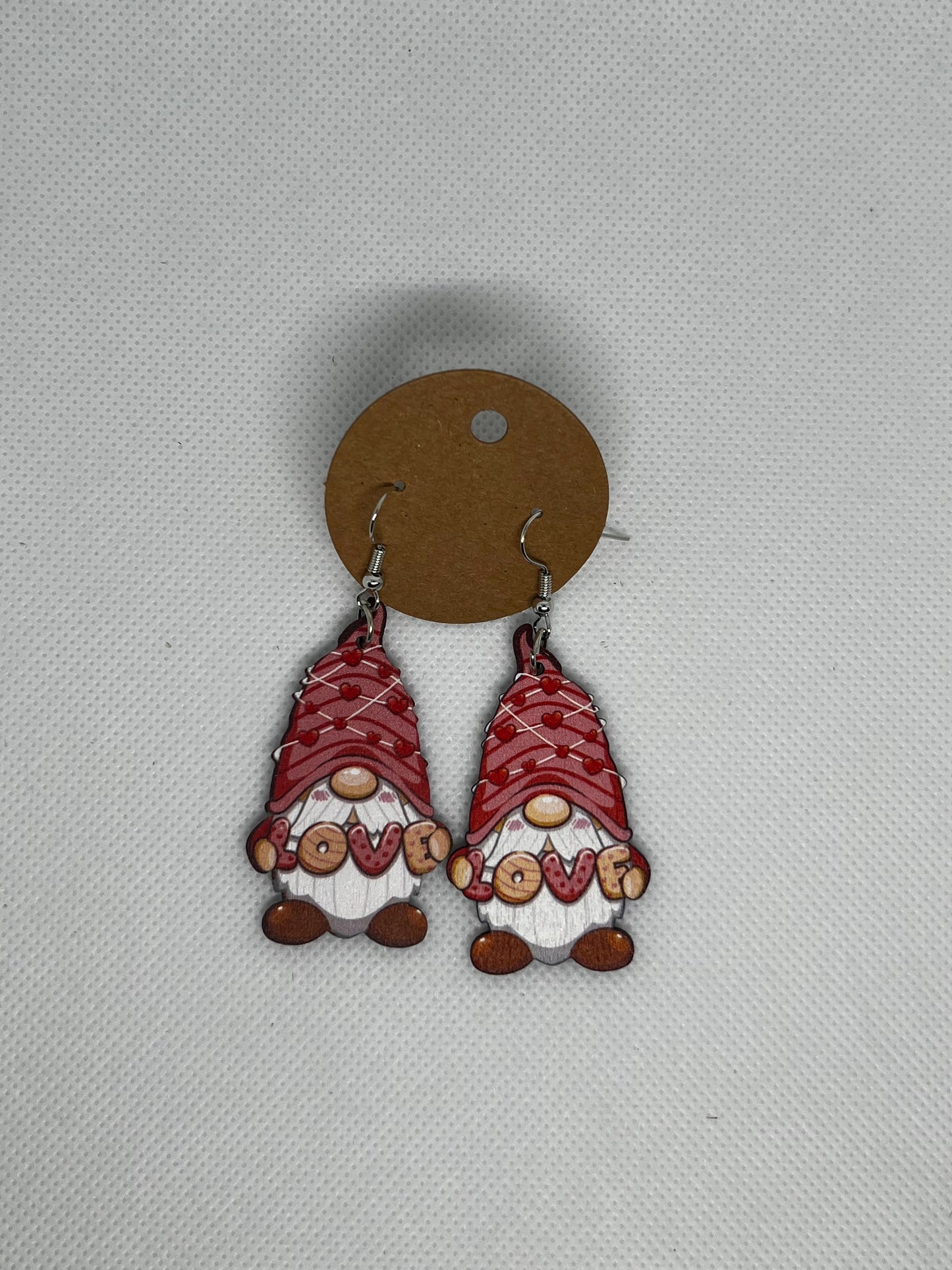 Valentine’s Gnome Dangly Earrings