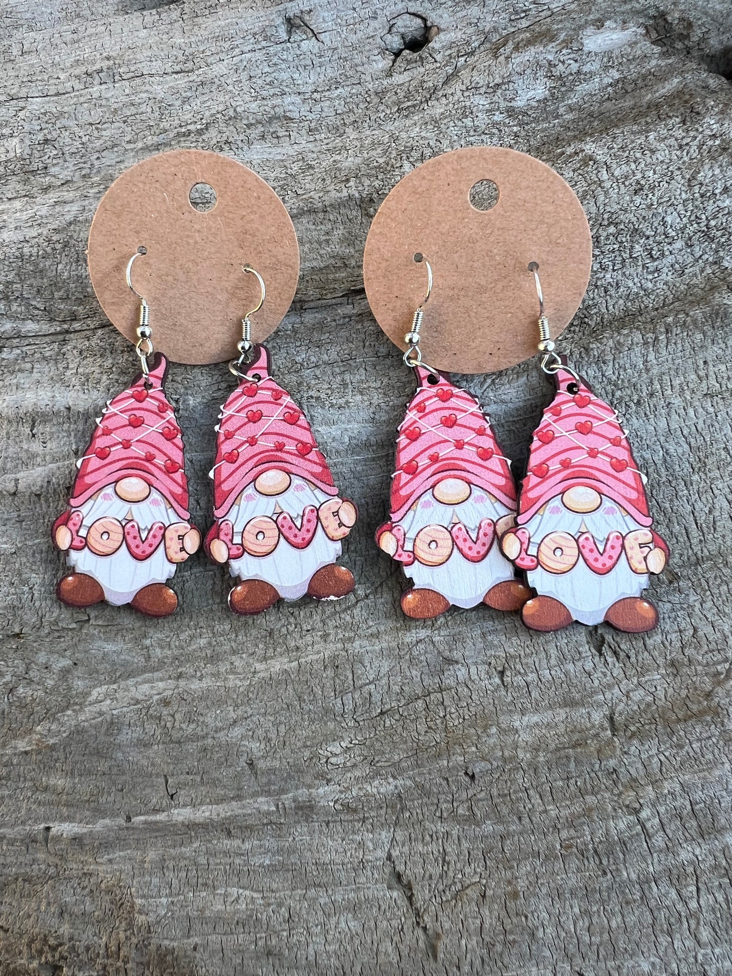 Valentine’s Gnome Dangly Earrings