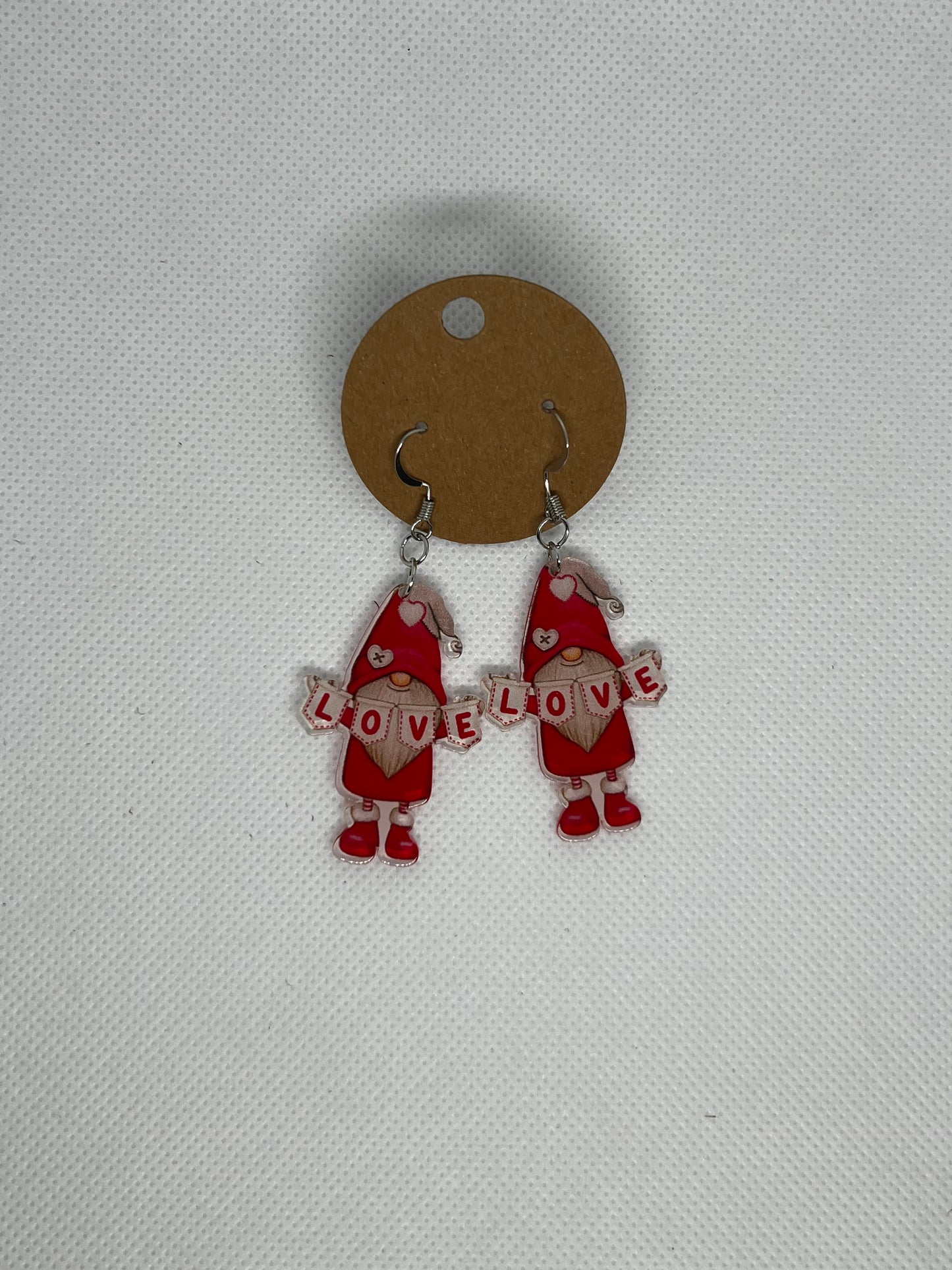 Valentine’s Gnome Dangly Earrings