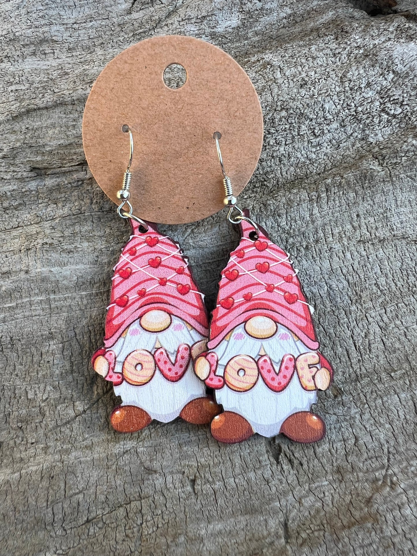 Valentine’s Gnome Dangly Earrings