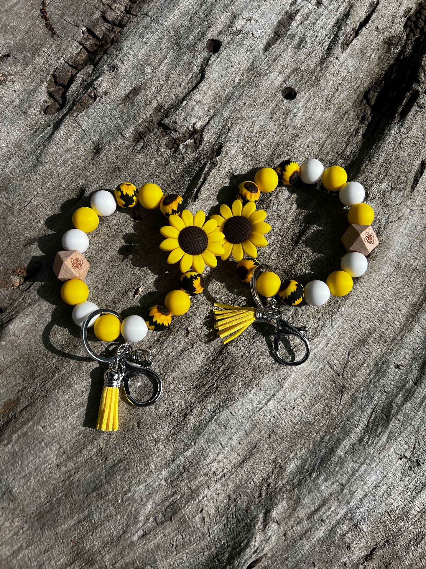 Mushroom / Sunflower Wristlet