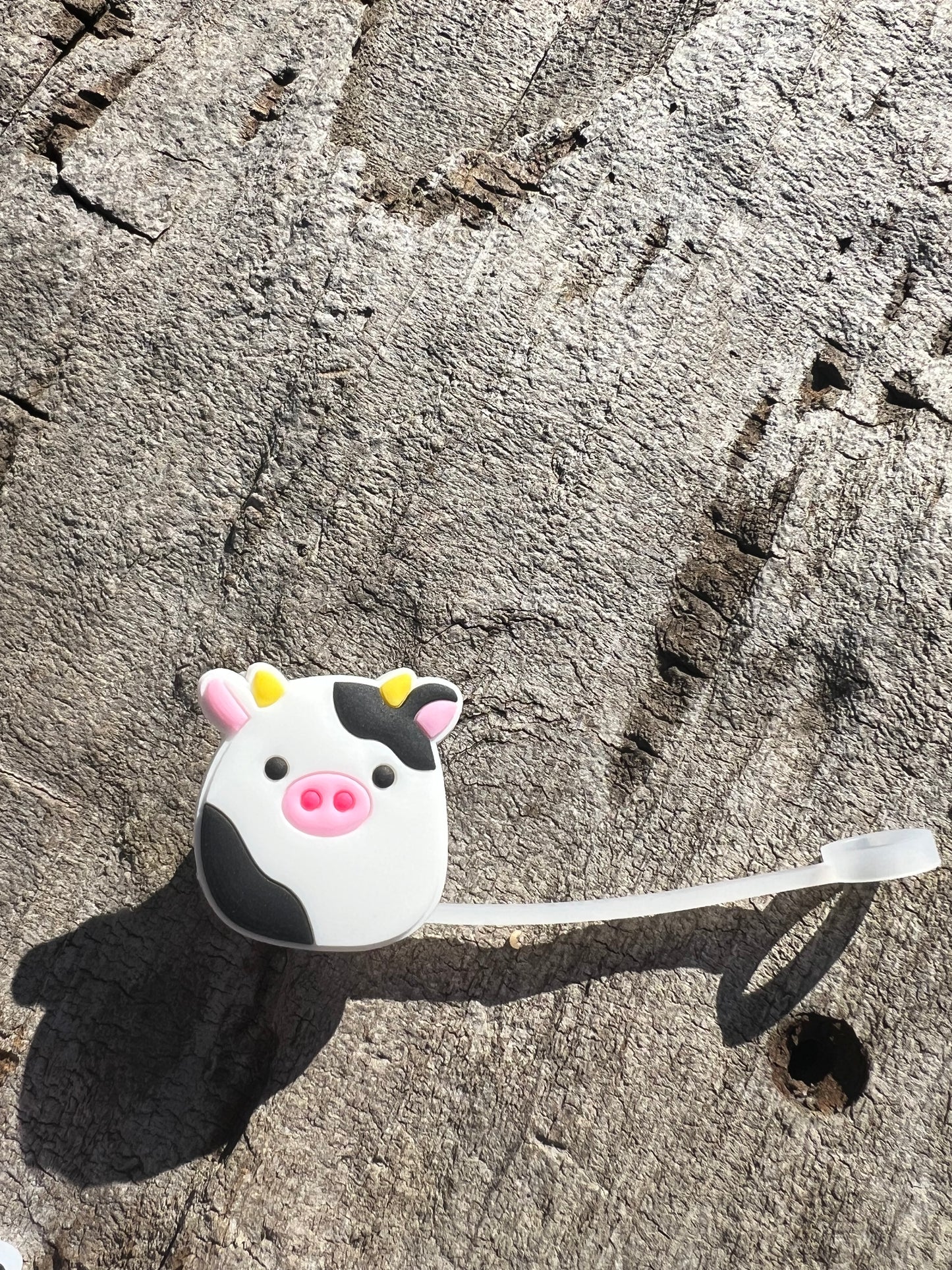 Fluffy Cow Straw Toppers