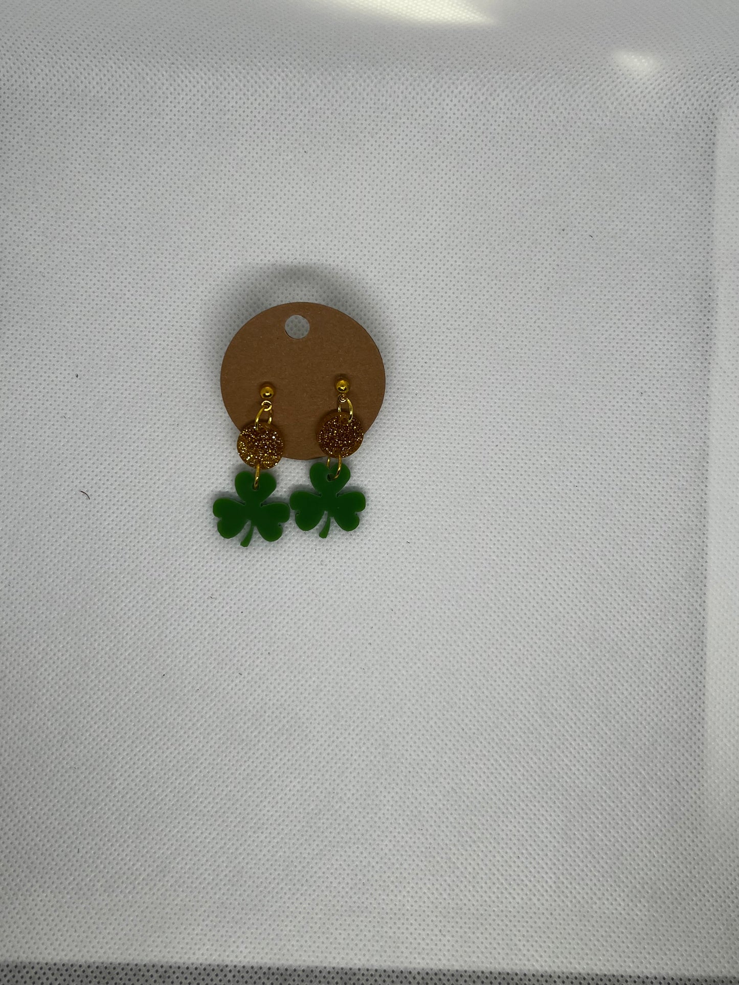 St. Patrick’s Day Clover Dangly Stud Earrings