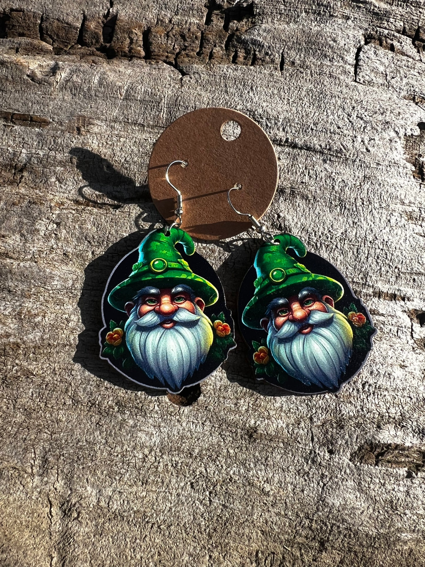 St. Patrick’s Wooden Dangly Earrings