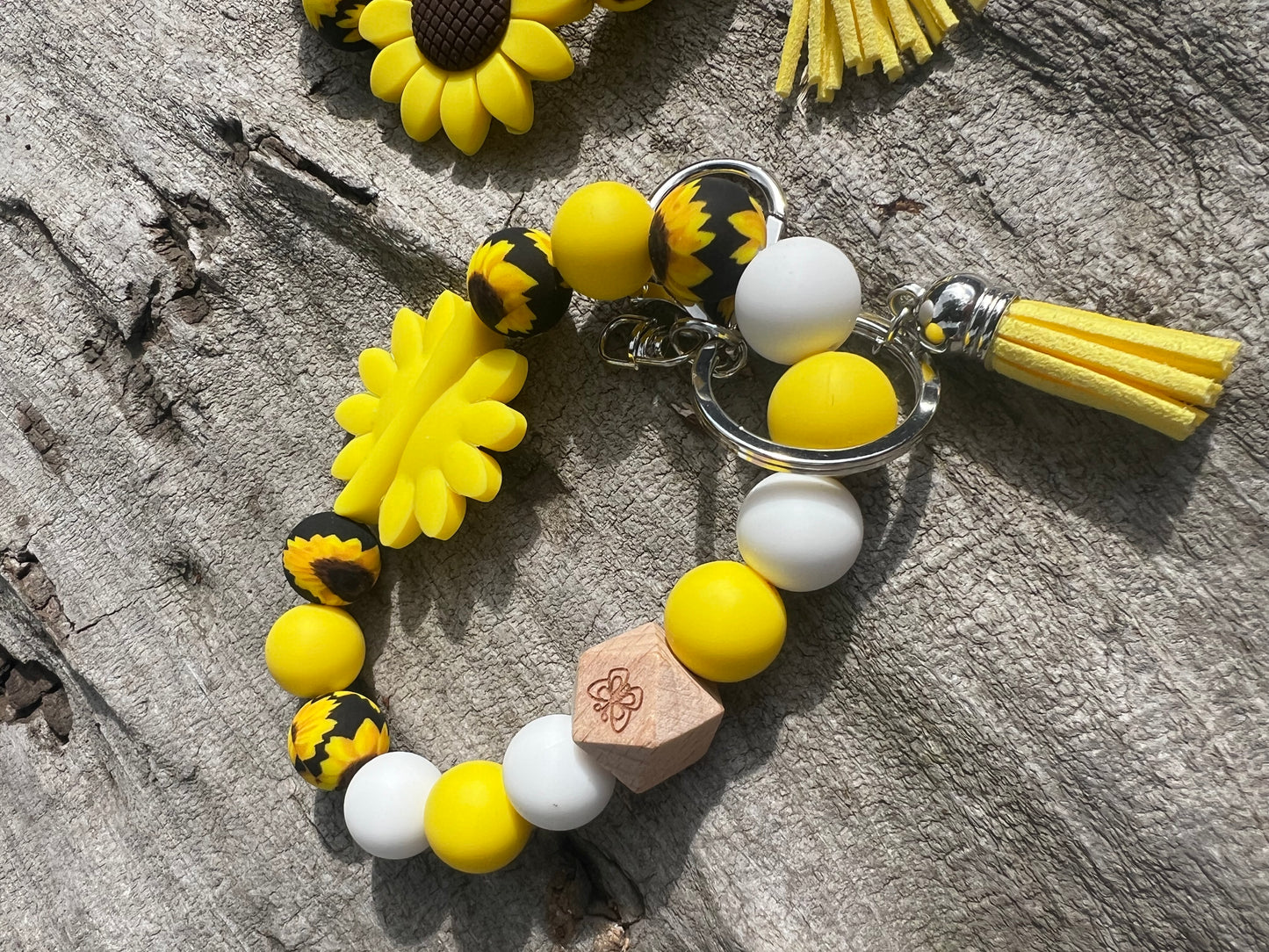 Mushroom / Sunflower Wristlet