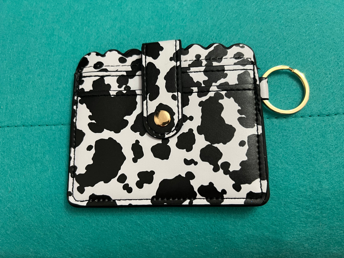 Cow Print Wristlet