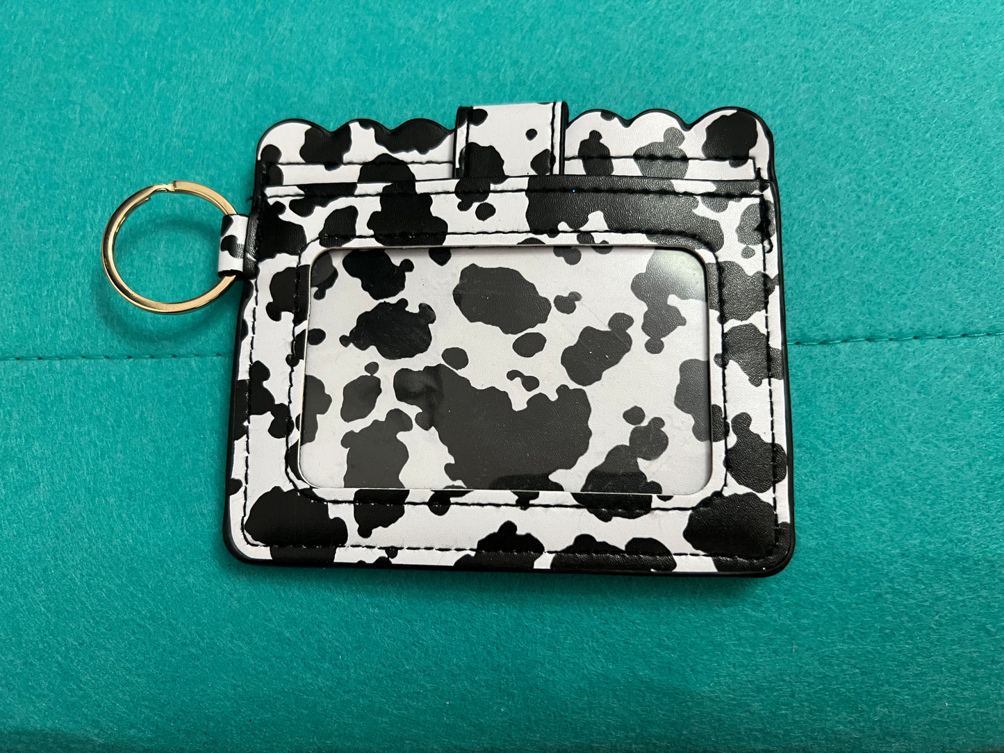 Cow Print Wristlet