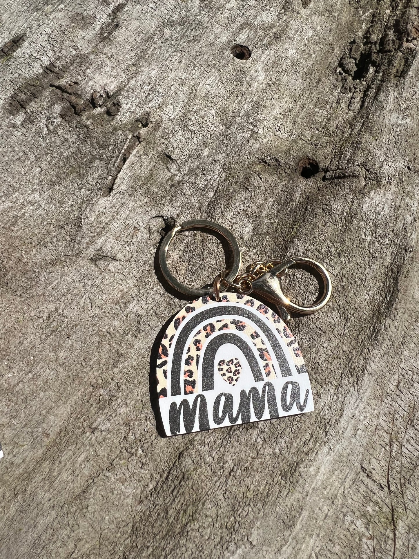 Mama Rainbow Keychain