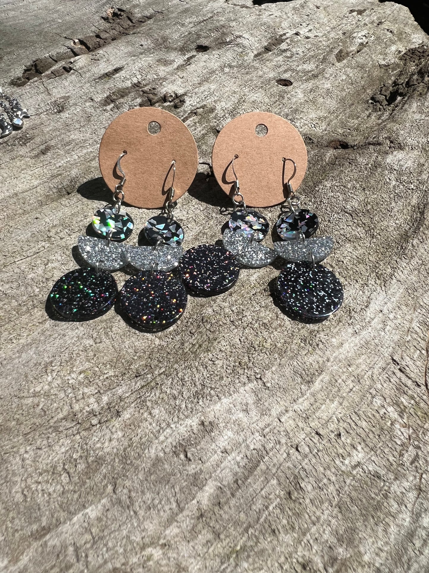 Sparkly Acrylic Earrings