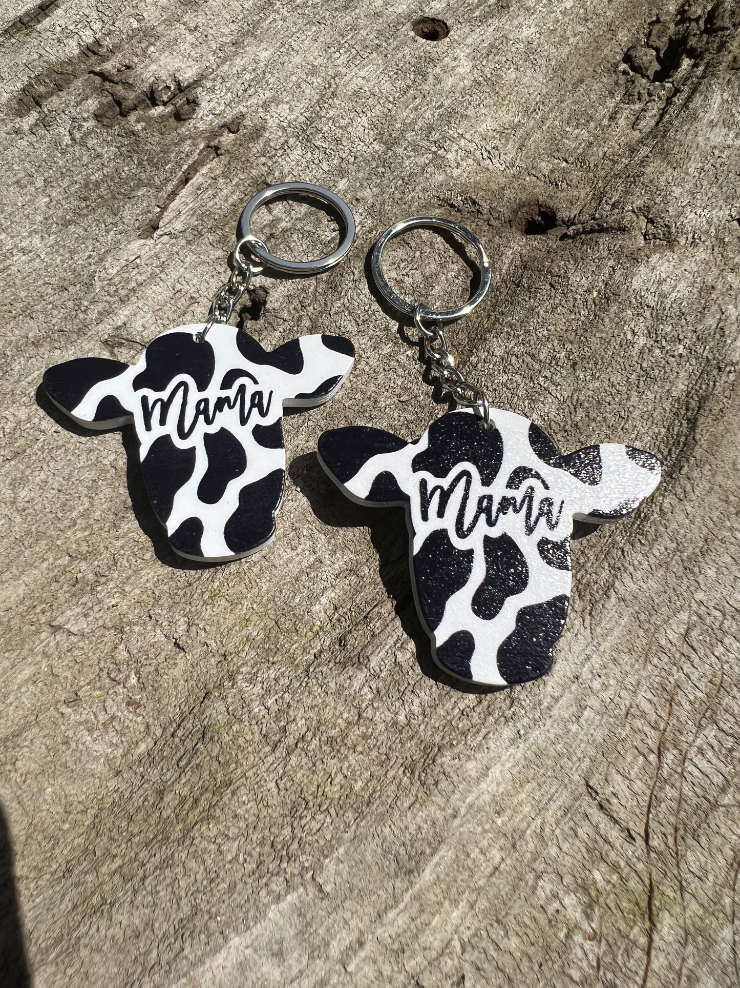 MAMA cow keychain