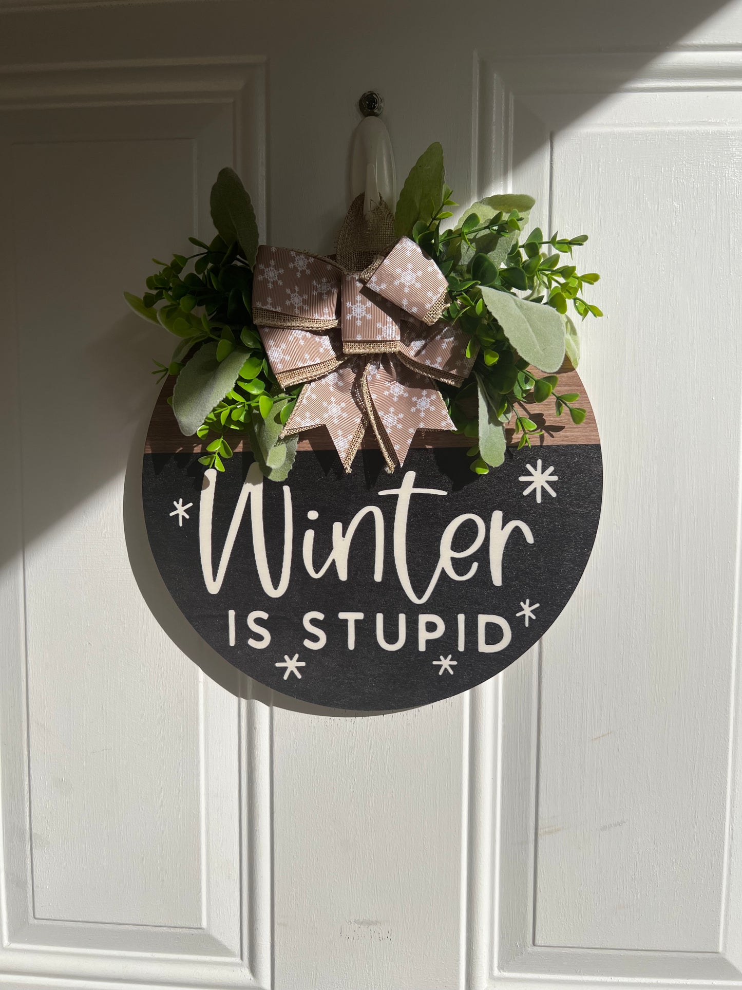 Winter is Stupid Door Hanger