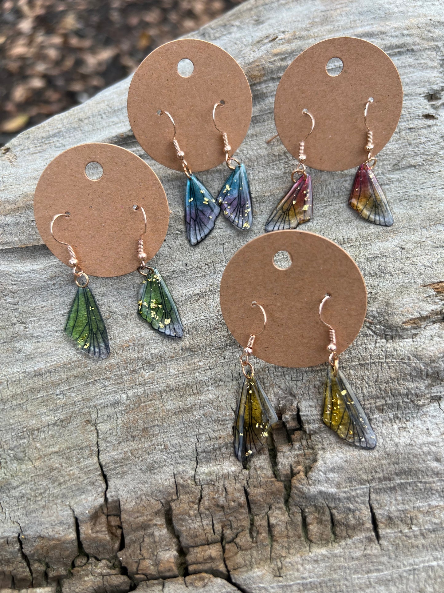 Dainty Butterfly Wing Dangly Earrings