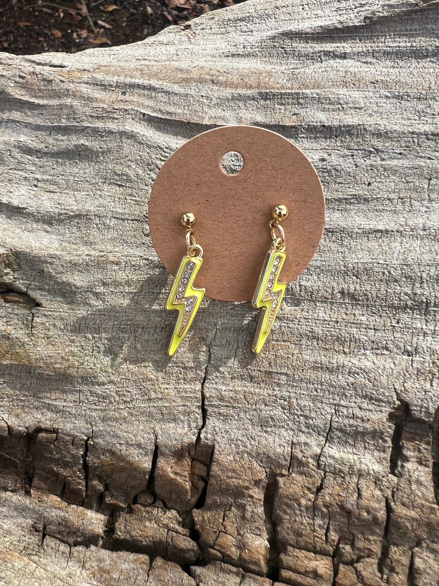 Lightning bolt Dangly Stud Earrings