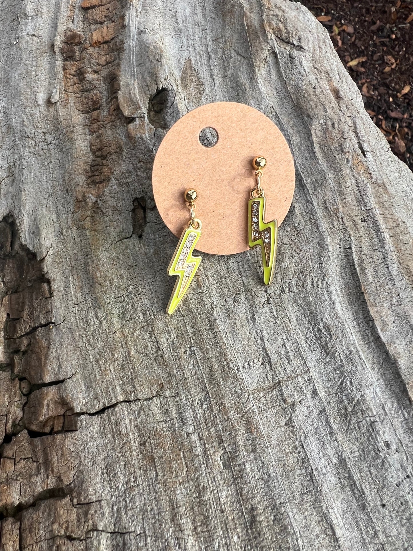 Lightning bolt Dangly Stud Earrings