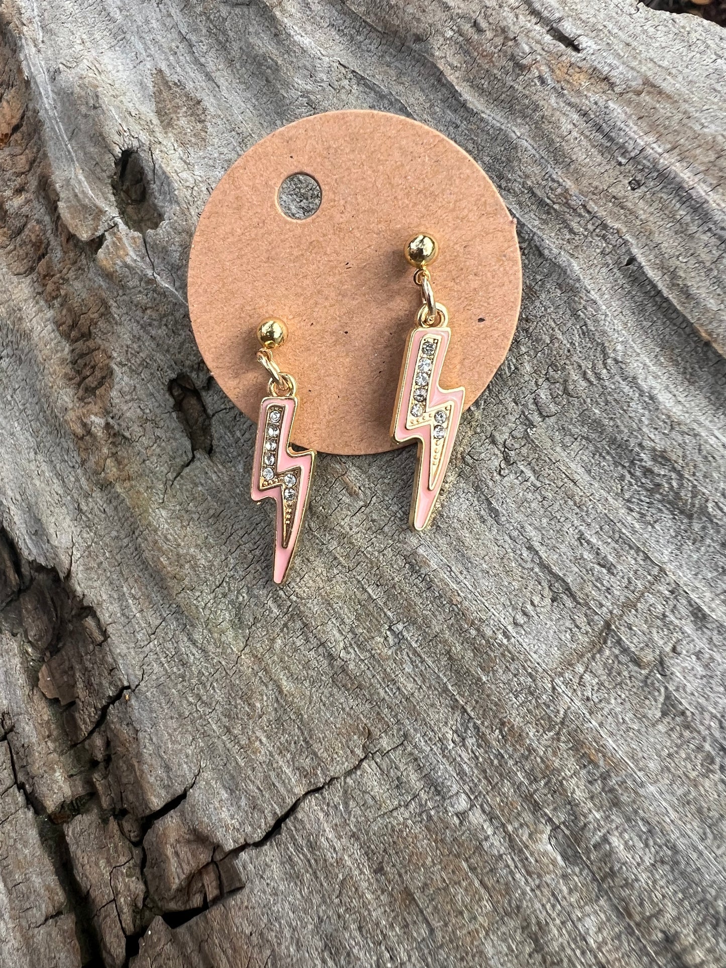 Lightning bolt Dangly Stud Earrings