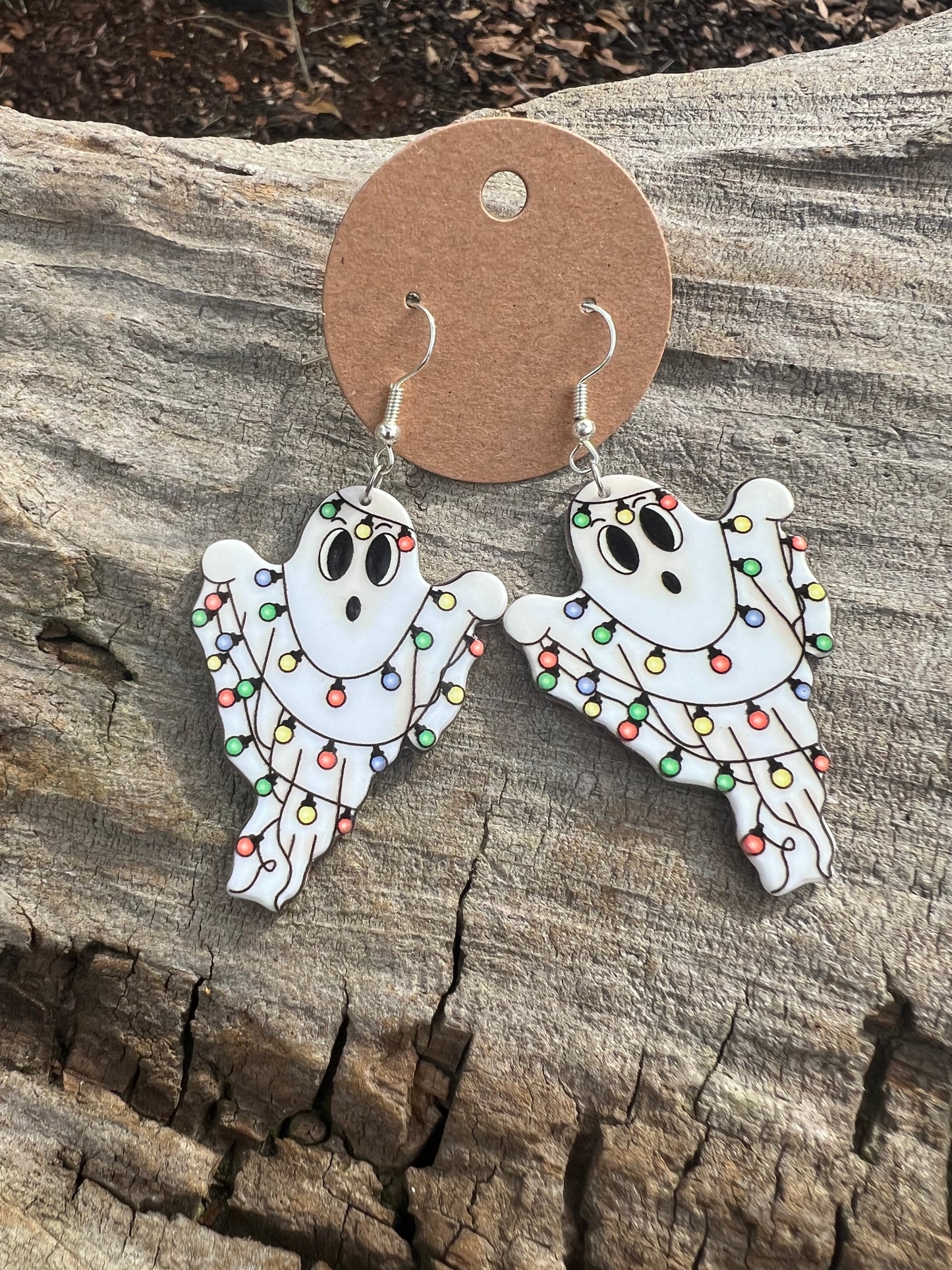 Christmas Ghost Dangly Earrings