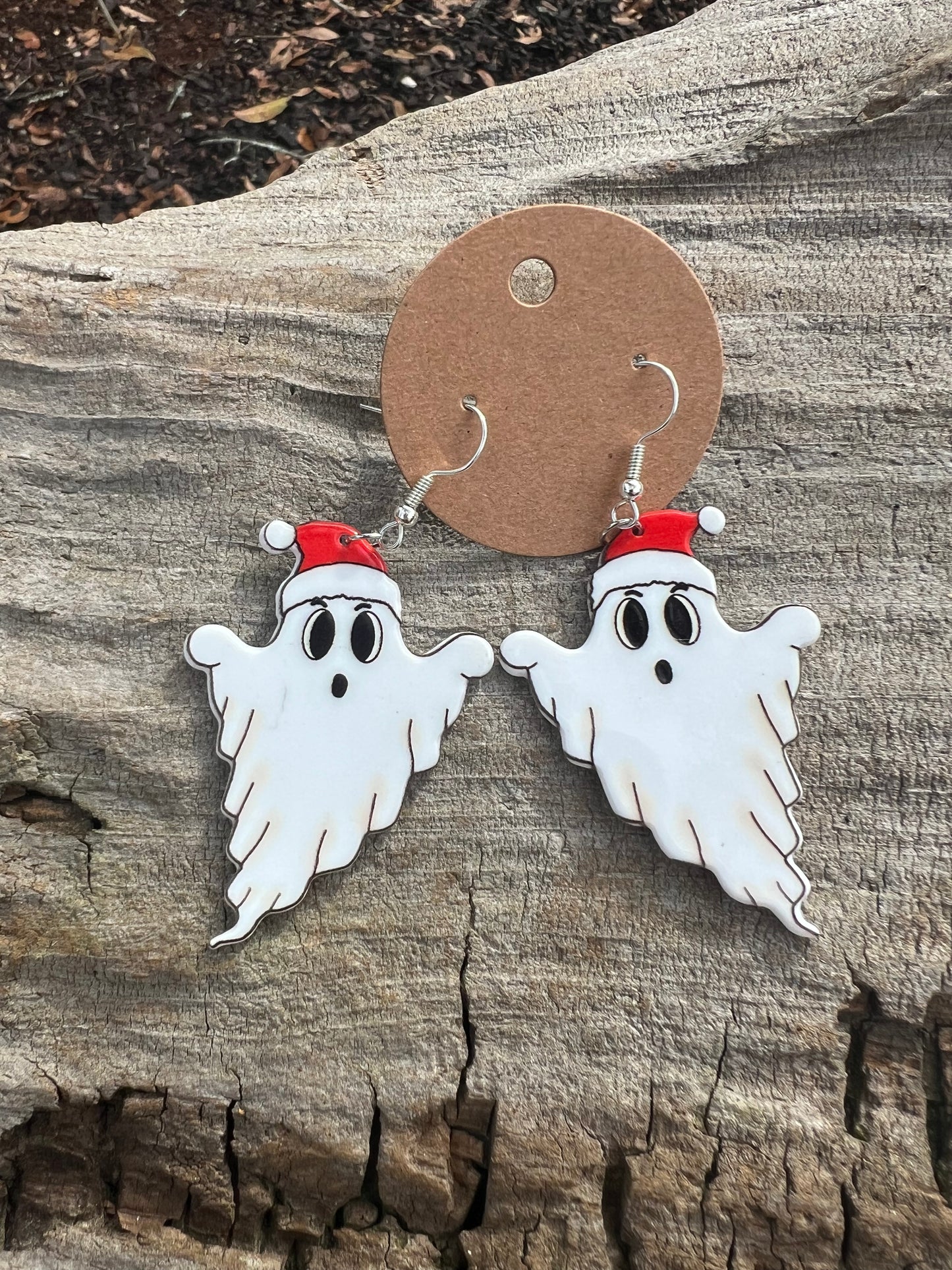 Christmas Ghost Dangly Earrings