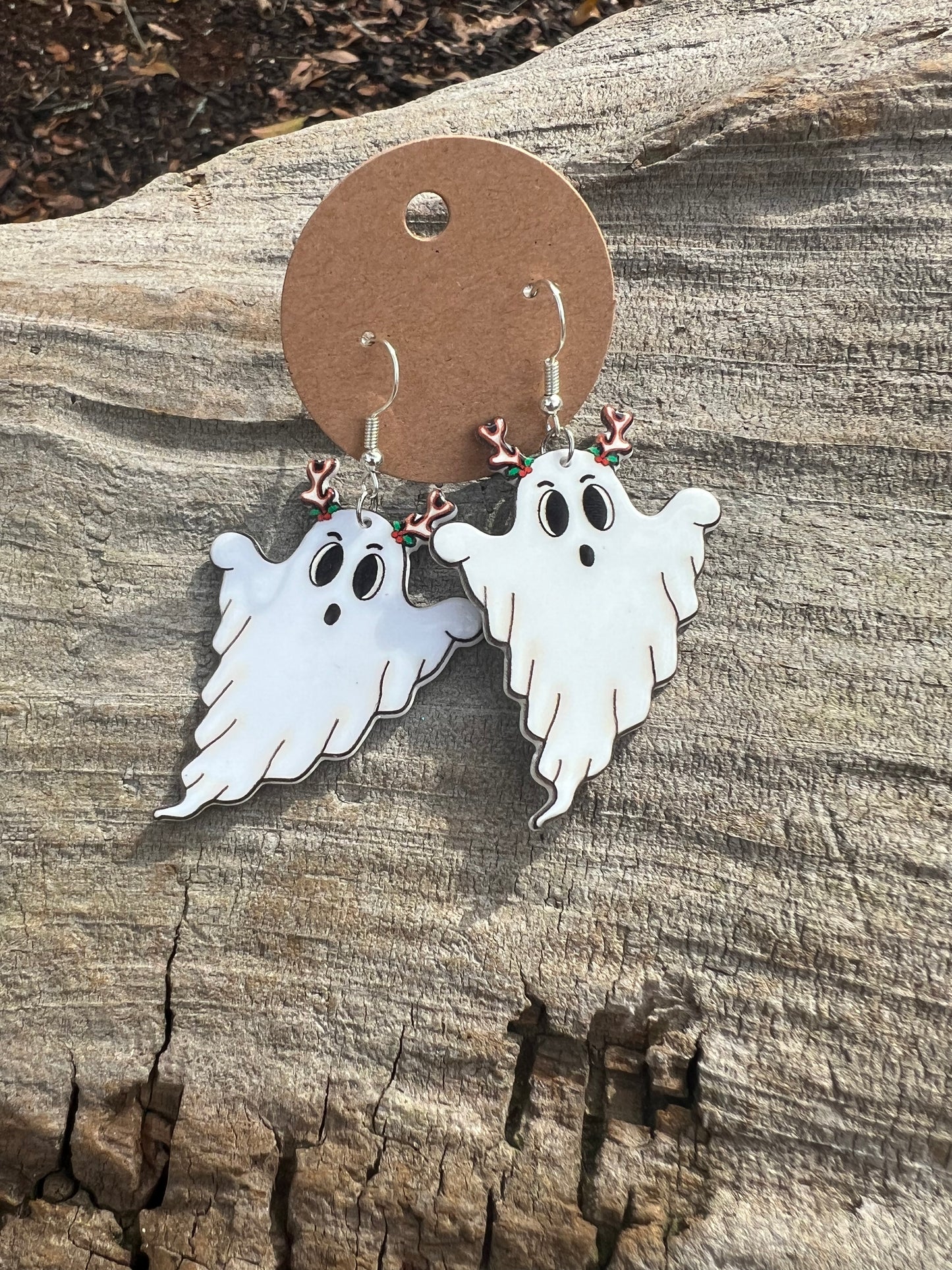 Christmas Ghost Dangly Earrings