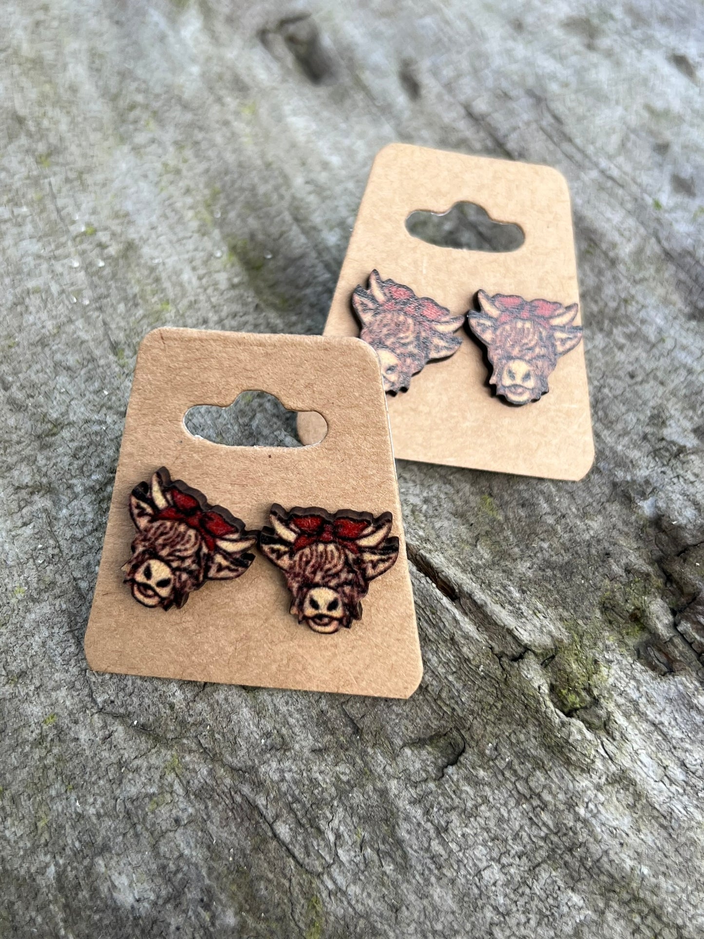 Highland Cow Stud Earrings