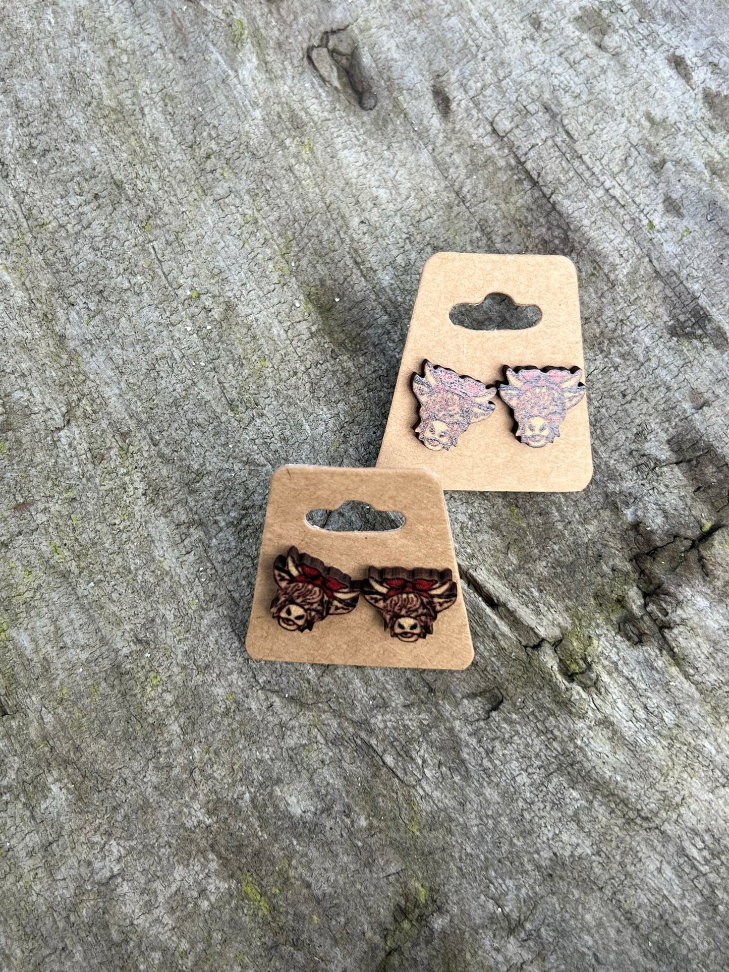 Highland Cow Stud Earrings