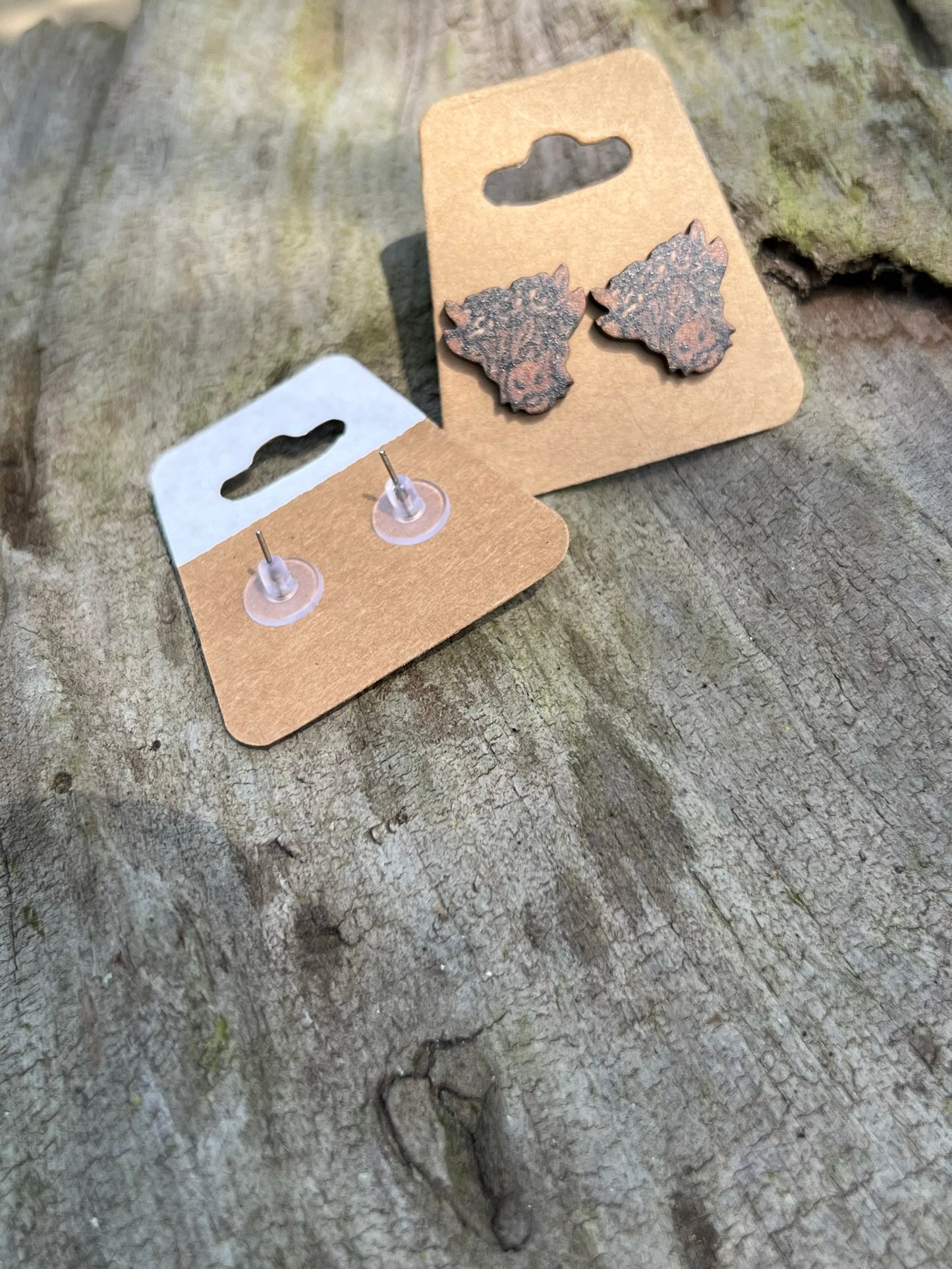 Highland Cow Stud Earrings