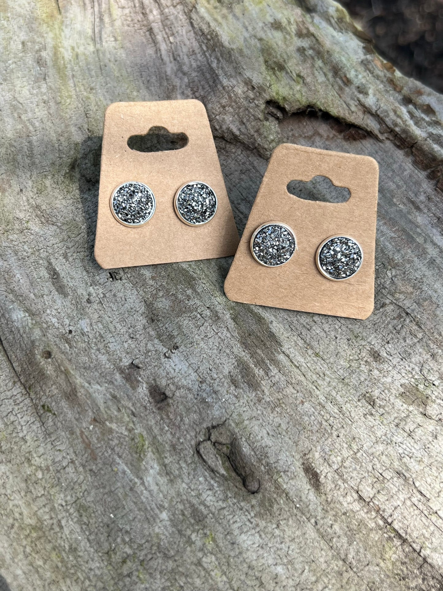 Faux Druzy Stud Earrings