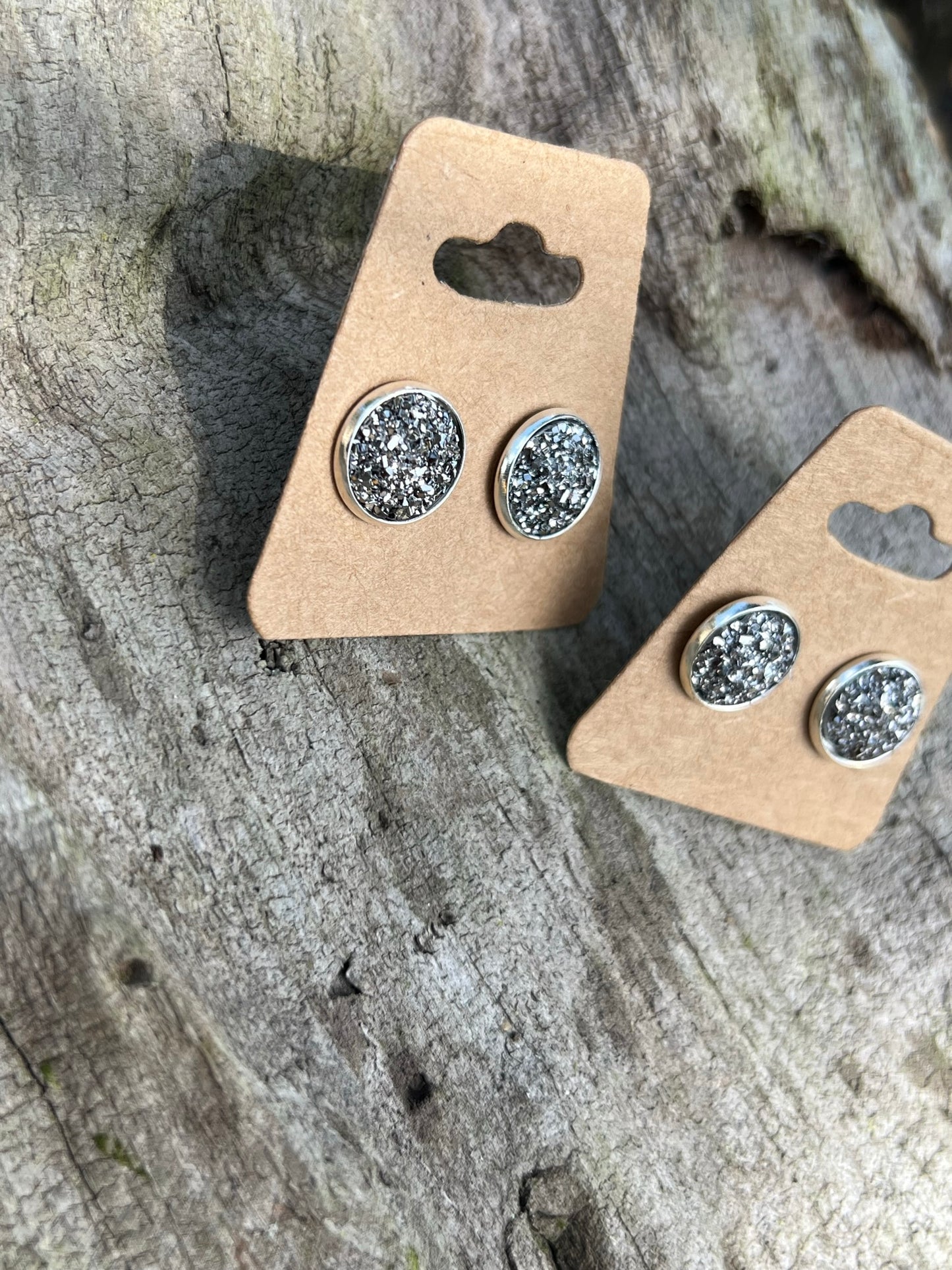 Faux Druzy Stud Earrings