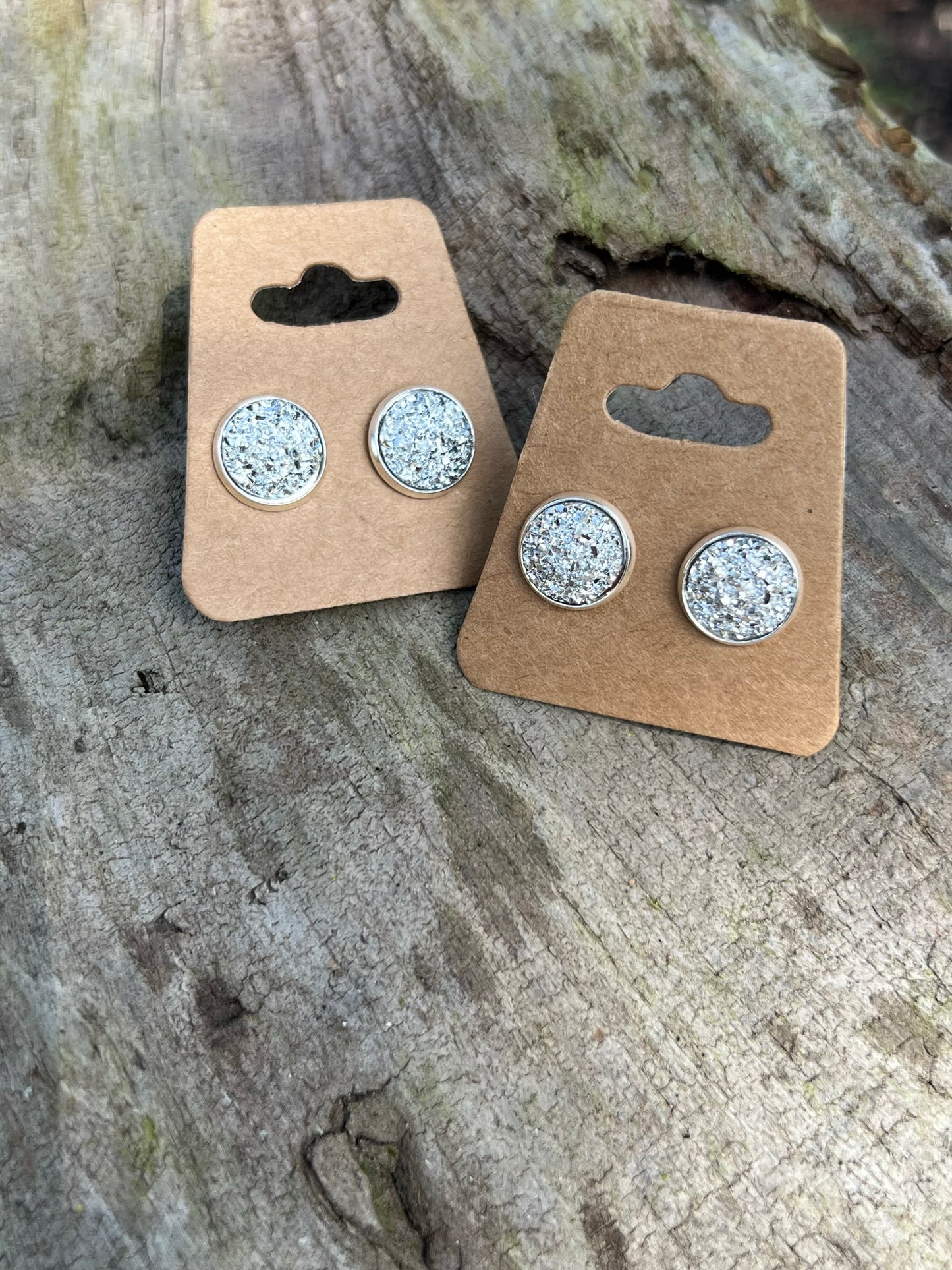 Faux Druzy Stud Earrings