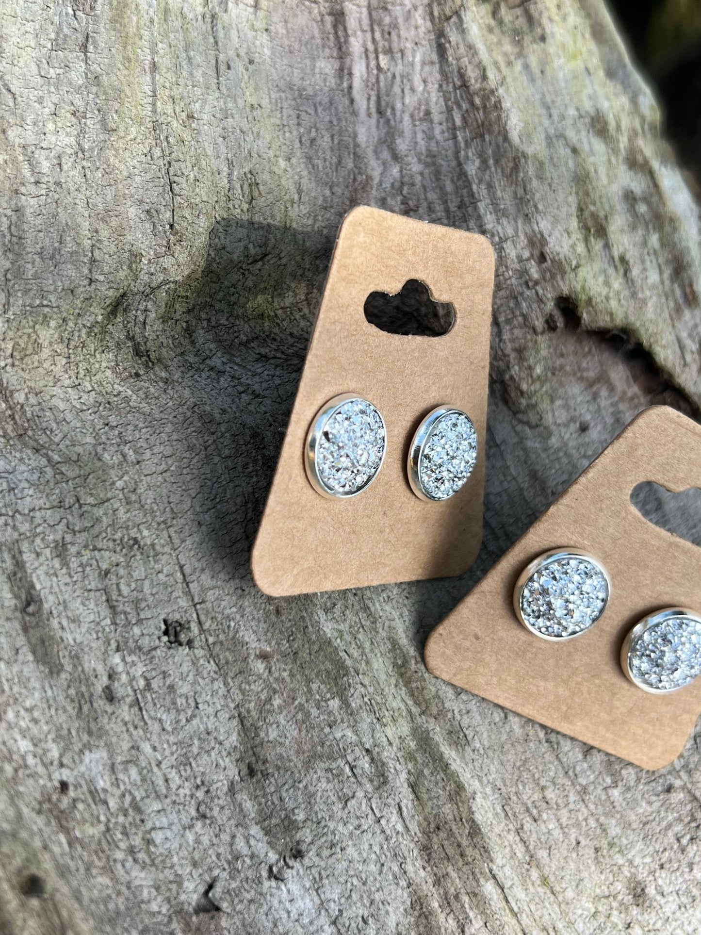 Faux Druzy Stud Earrings