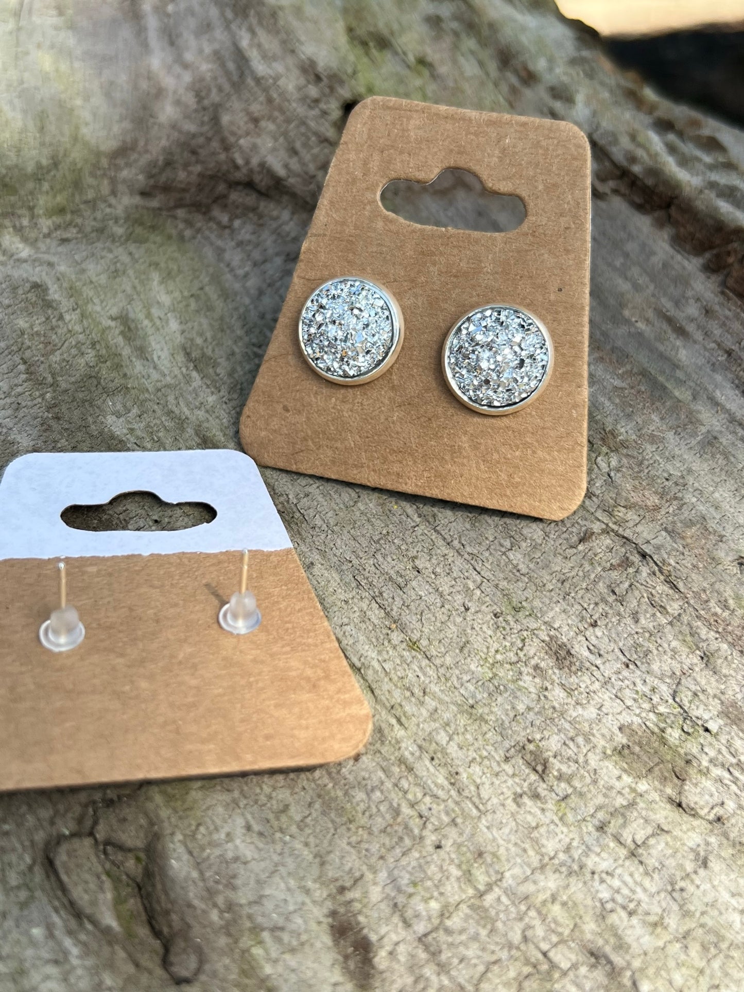 Faux Druzy Stud Earrings