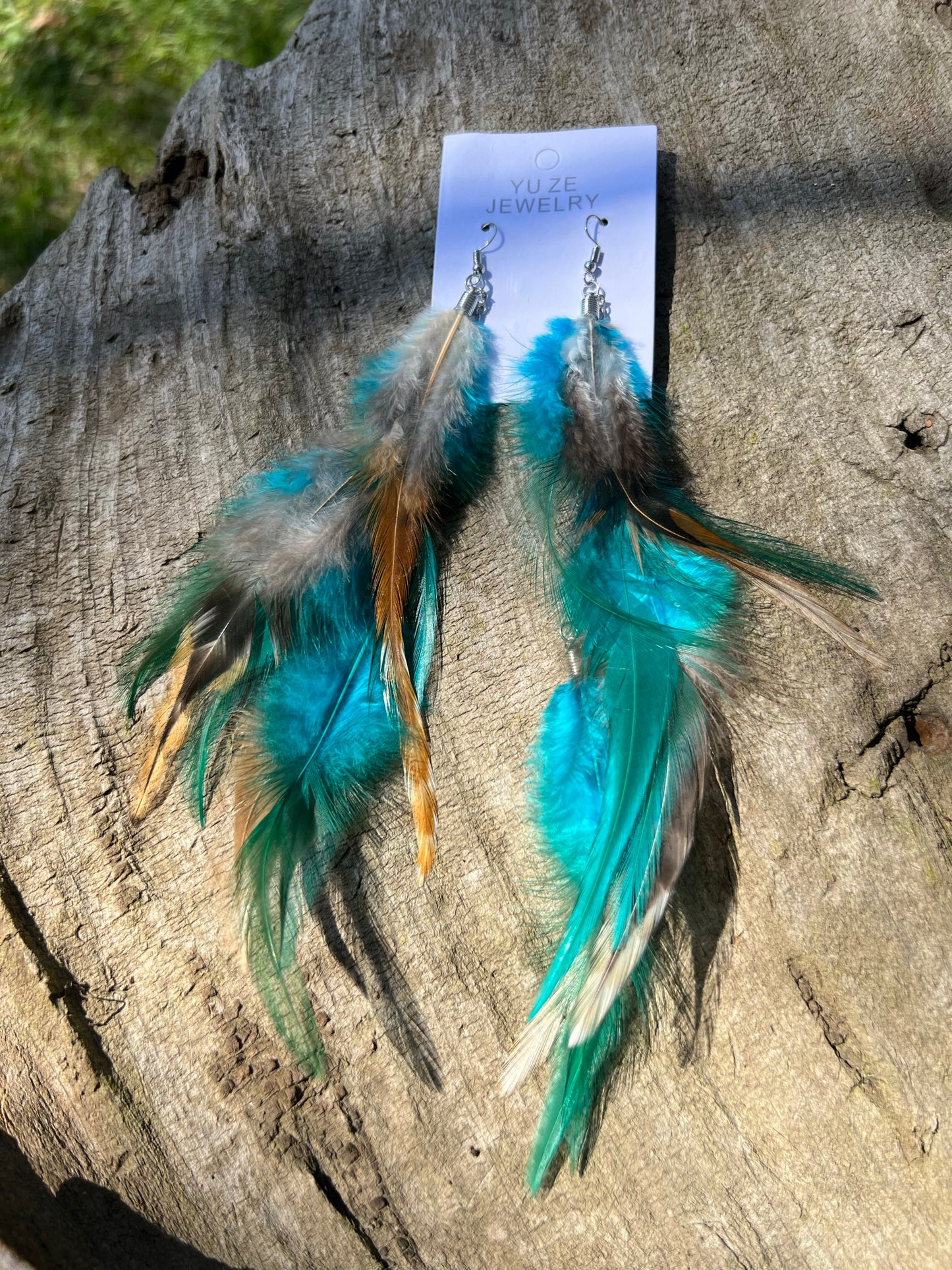 Boho Dangly Feather Earrings