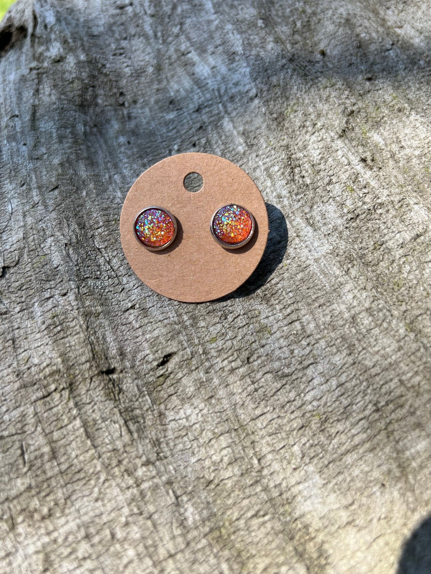 Faux Druzy Stud Earrings