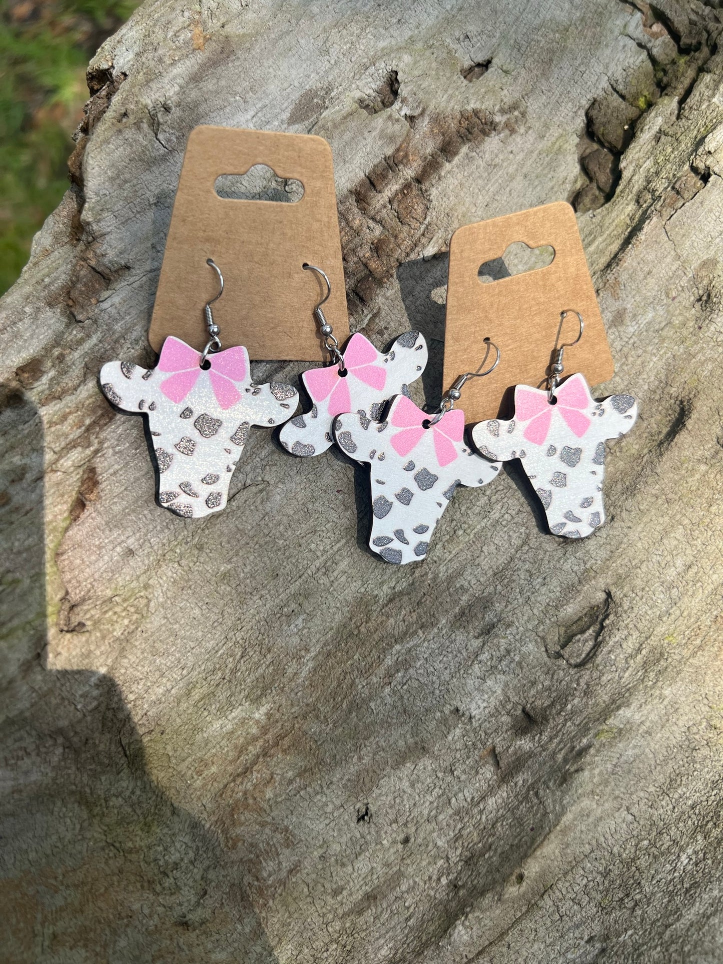 Cow Dangly Earrings