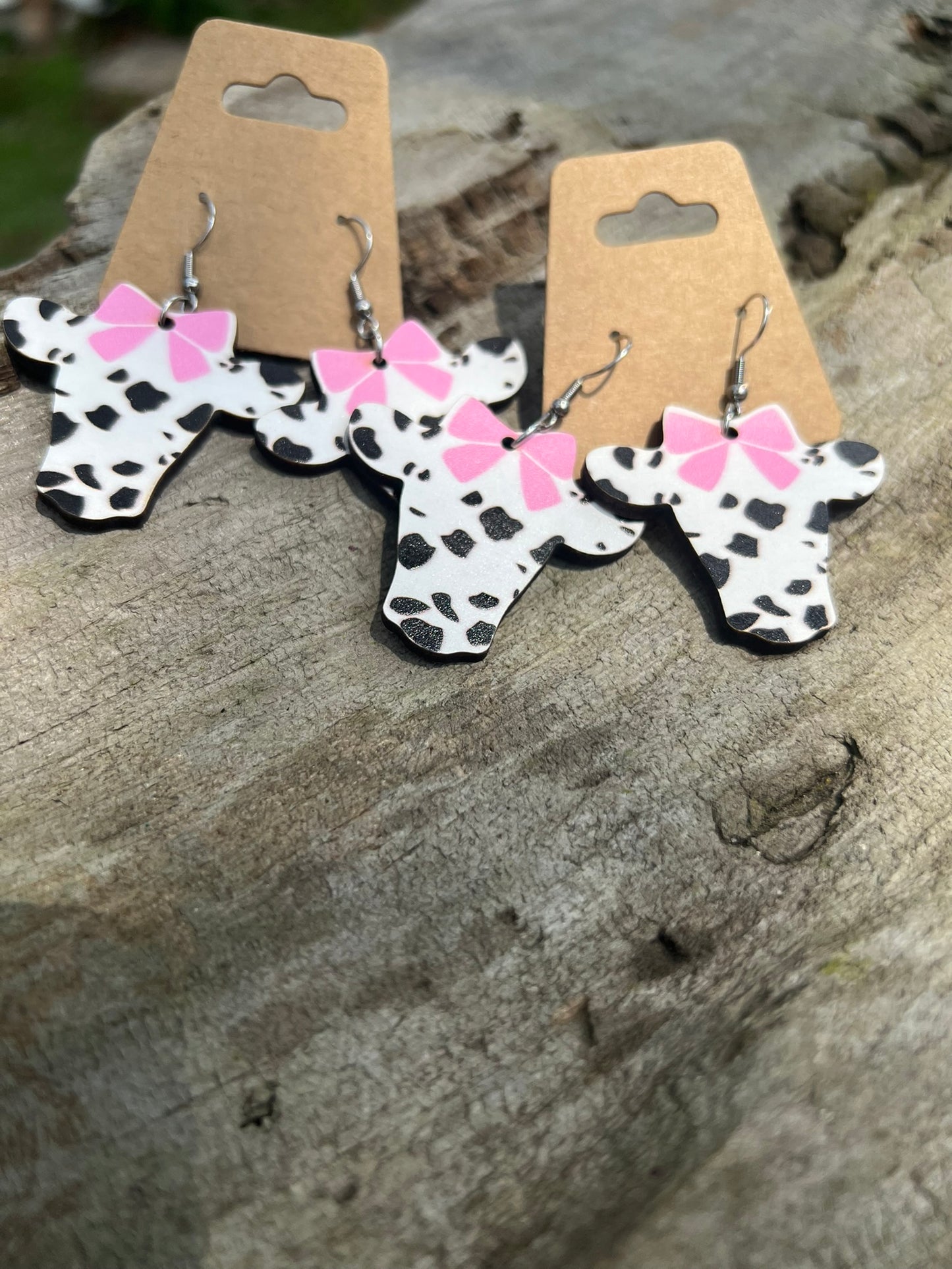 Cow Dangly Earrings