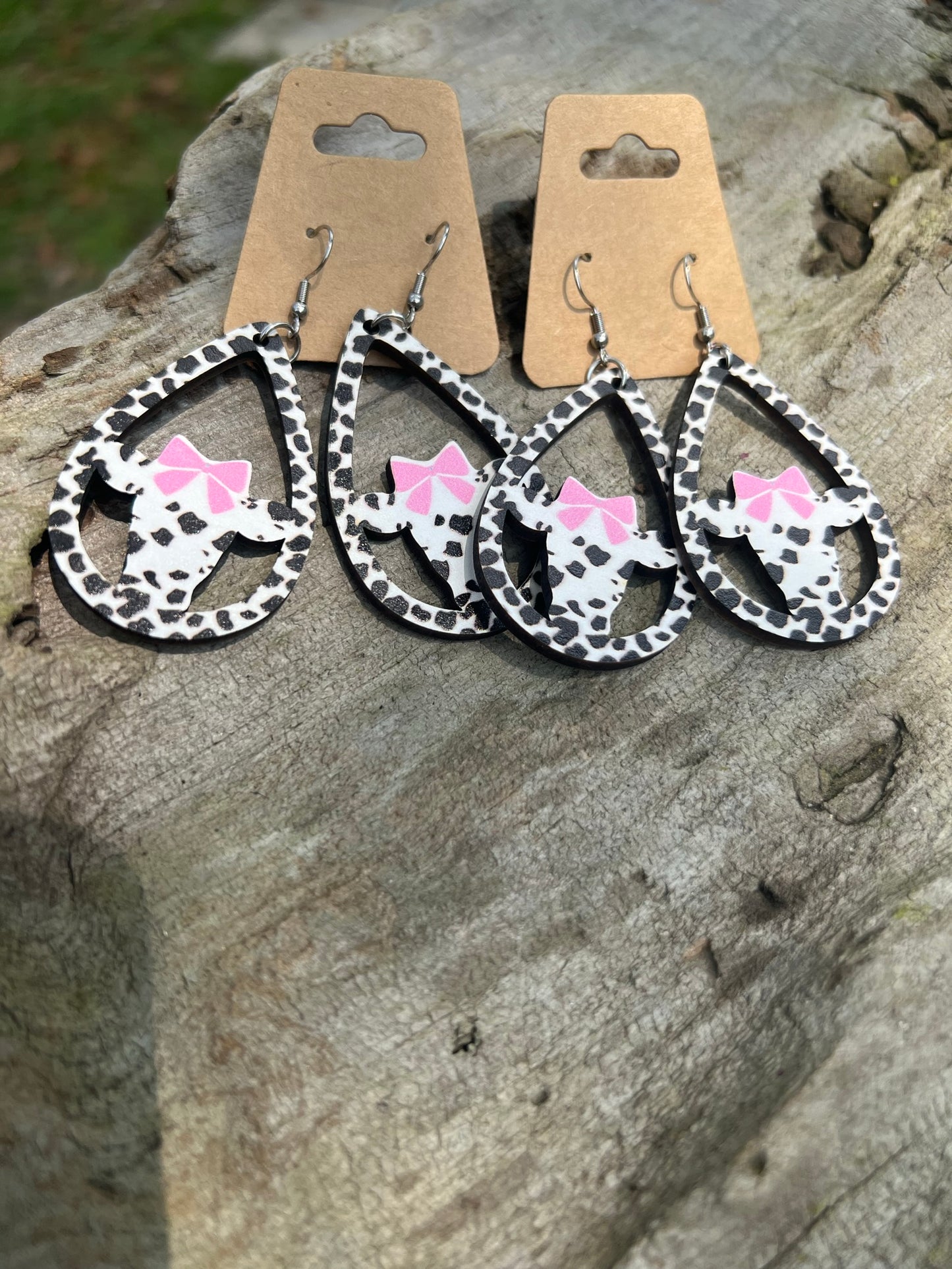 Cow Dangly Earrings