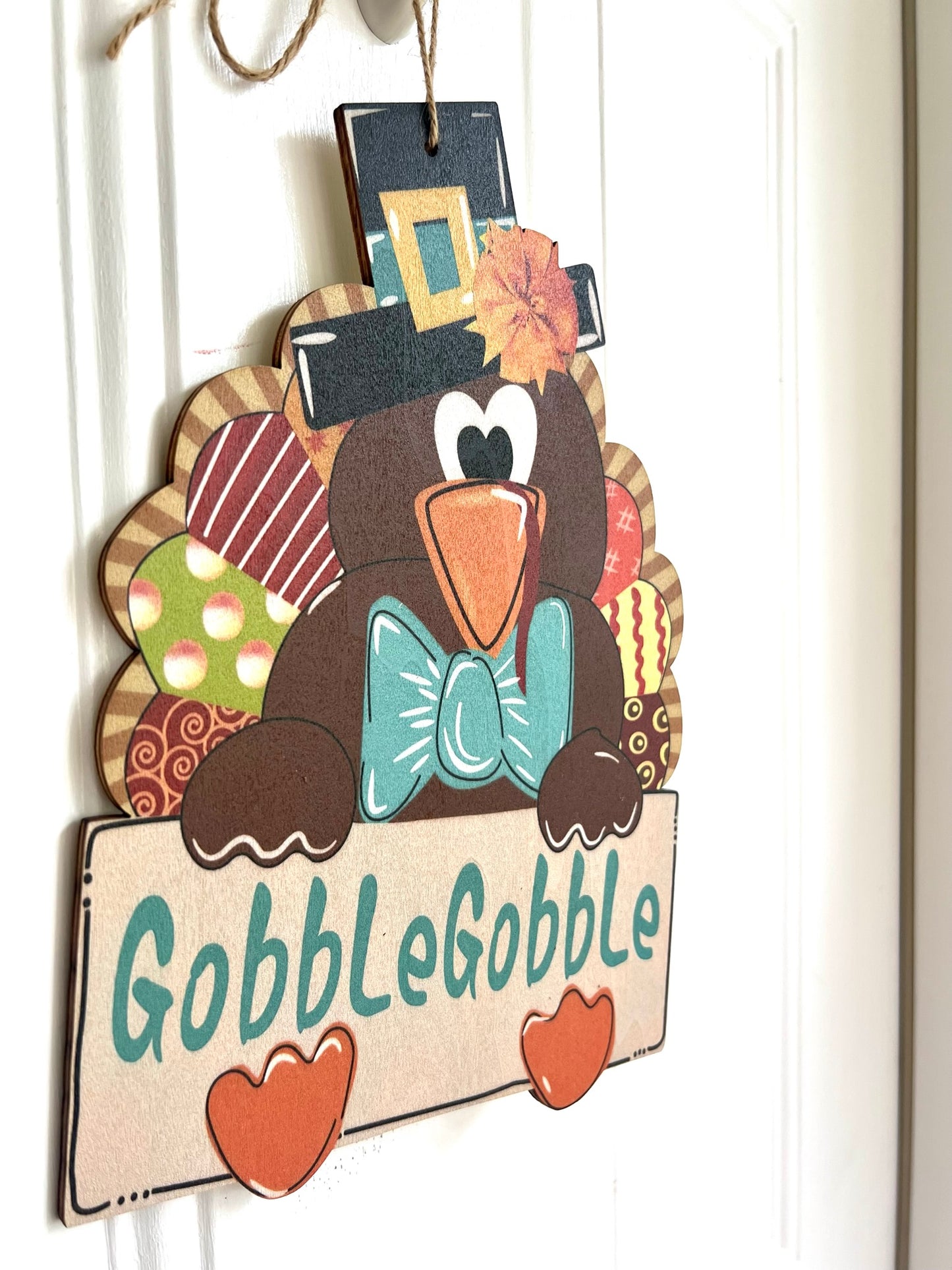 Gobble Gobble Turkey Door Hanger